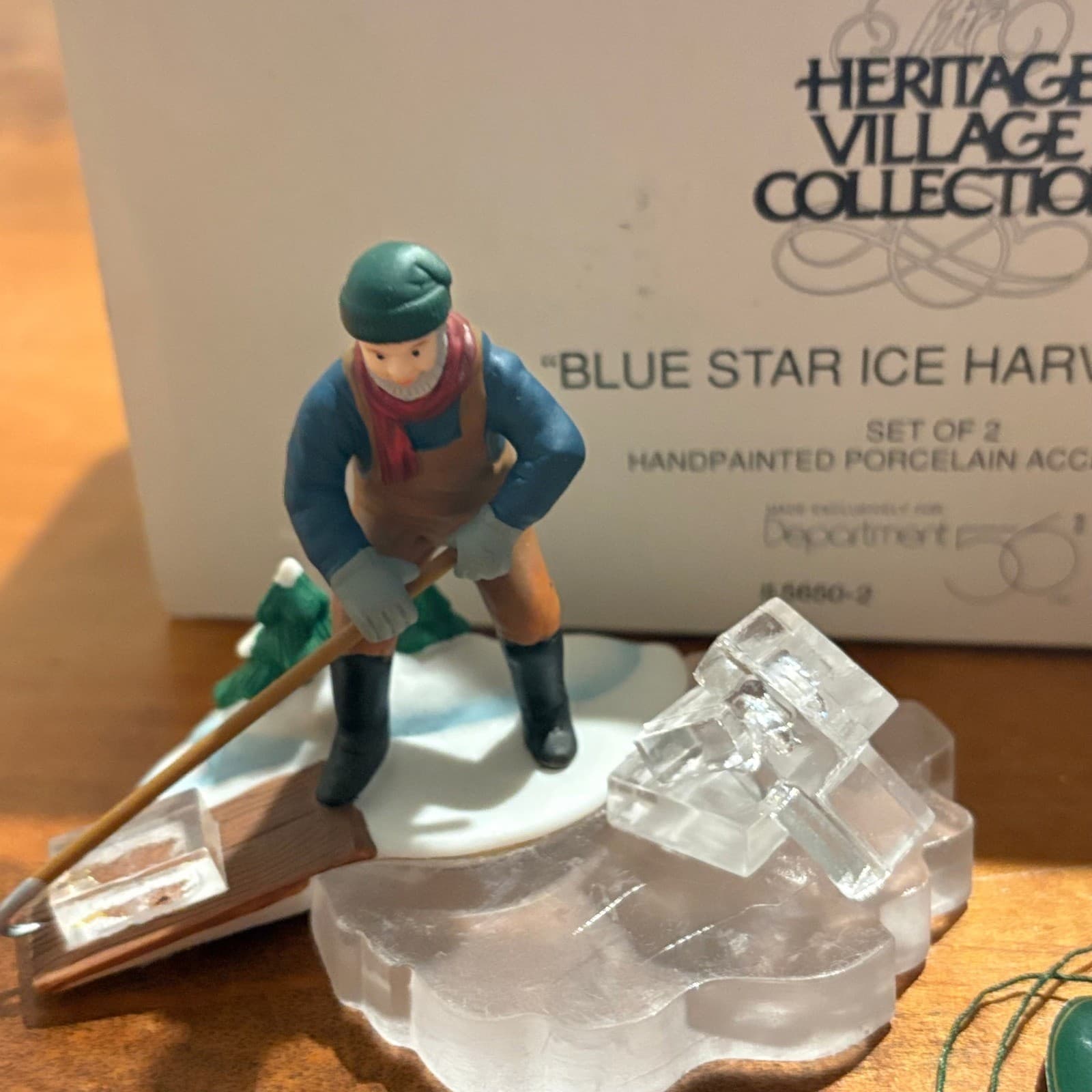 Department 56 Blue Star Ice Harvesters OS Figurine Multicolor Heritage Village - Thumbnail 3