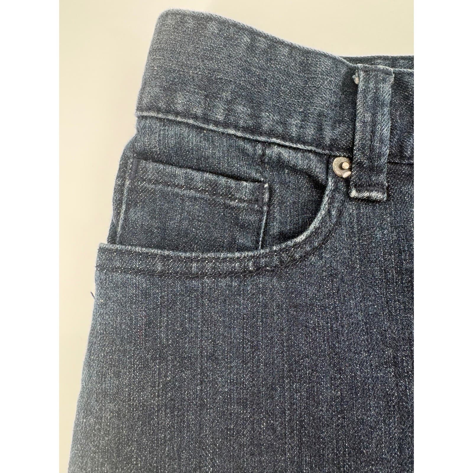 New York & Company Women's Size 6 Dark Wash Denim Mini Skirt - Thumbnail 4