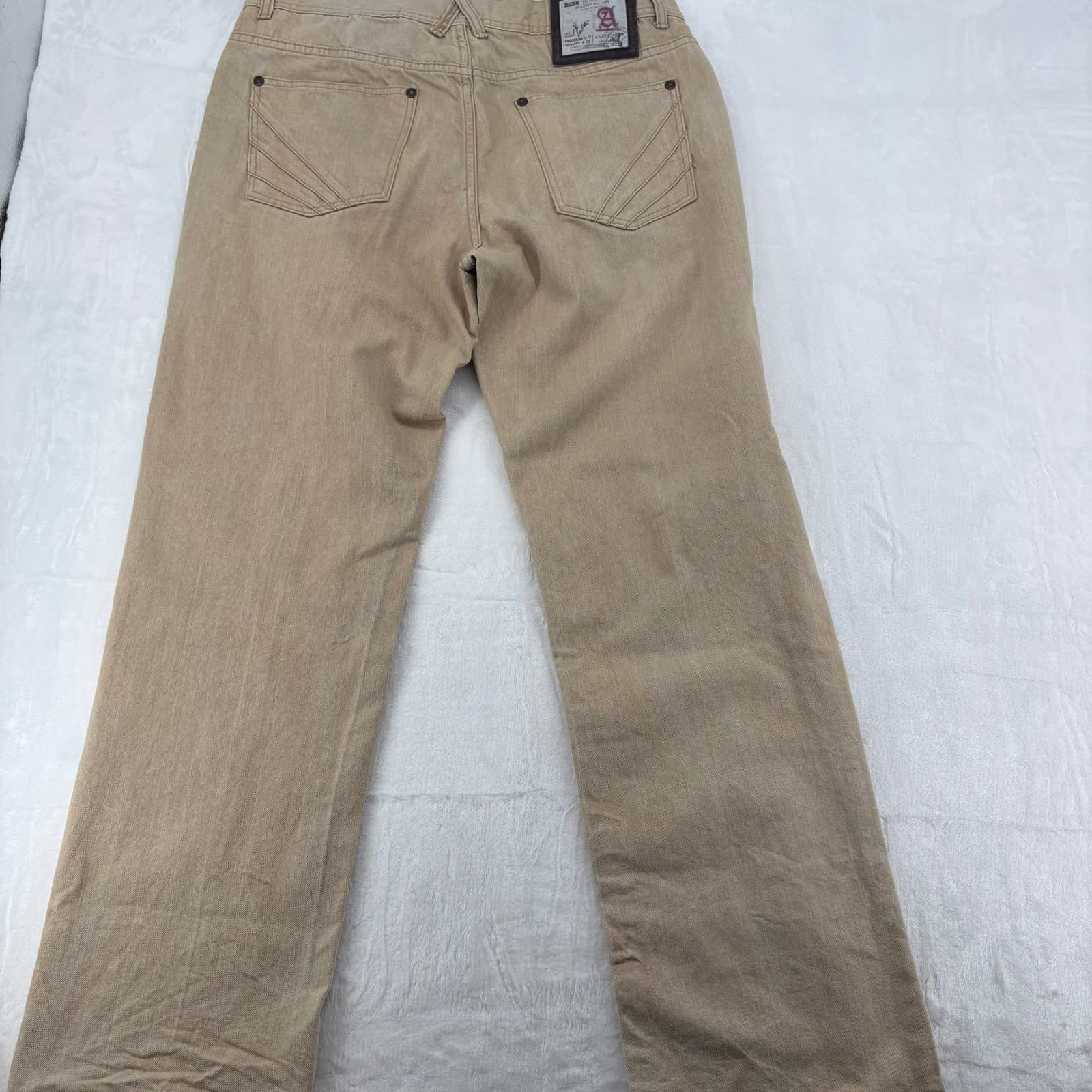 Akdmks Jeanius Society Jeans Mens 38 Jeans Tan Lot 0100964 Straight Leg Denim - Thumbnail 10
