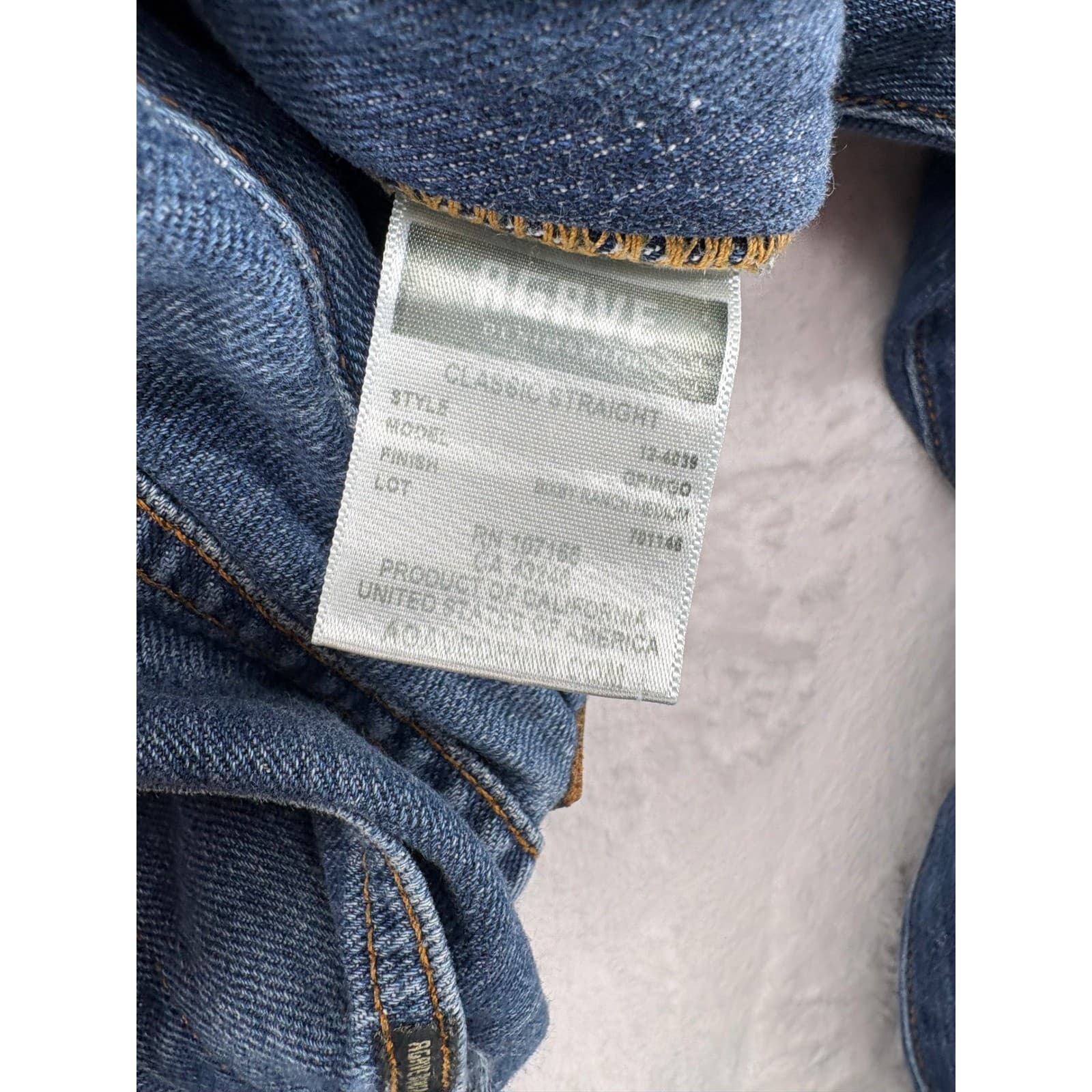 Agave Gringo Jeans Mens 38 Classic Straight Blue Denim Made in USA - Thumbnail 4
