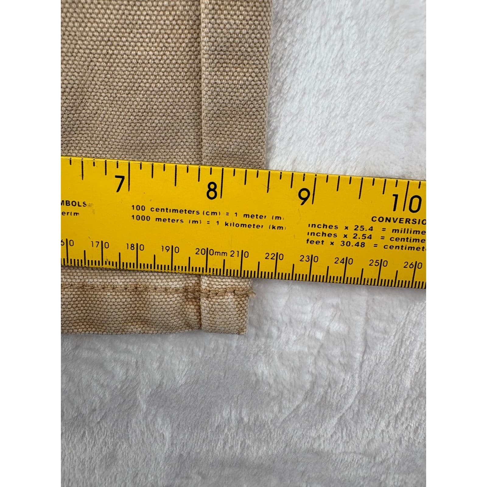 Arizona Jean Co Pants Mens 36x29 Straight Leg Khaki Tan Canvas Workwear - Thumbnail 8