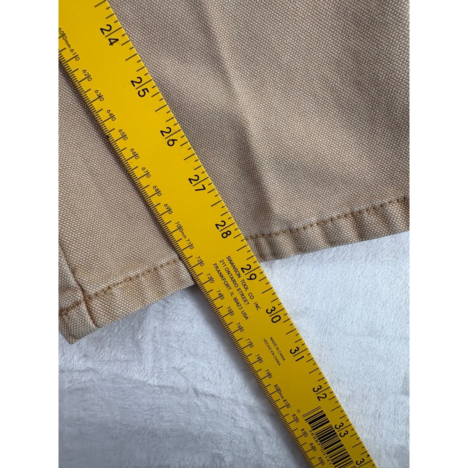 Arizona Jean Co Pants Mens 36x29 Straight Leg Khaki Tan Canvas Workwear - Thumbnail 7