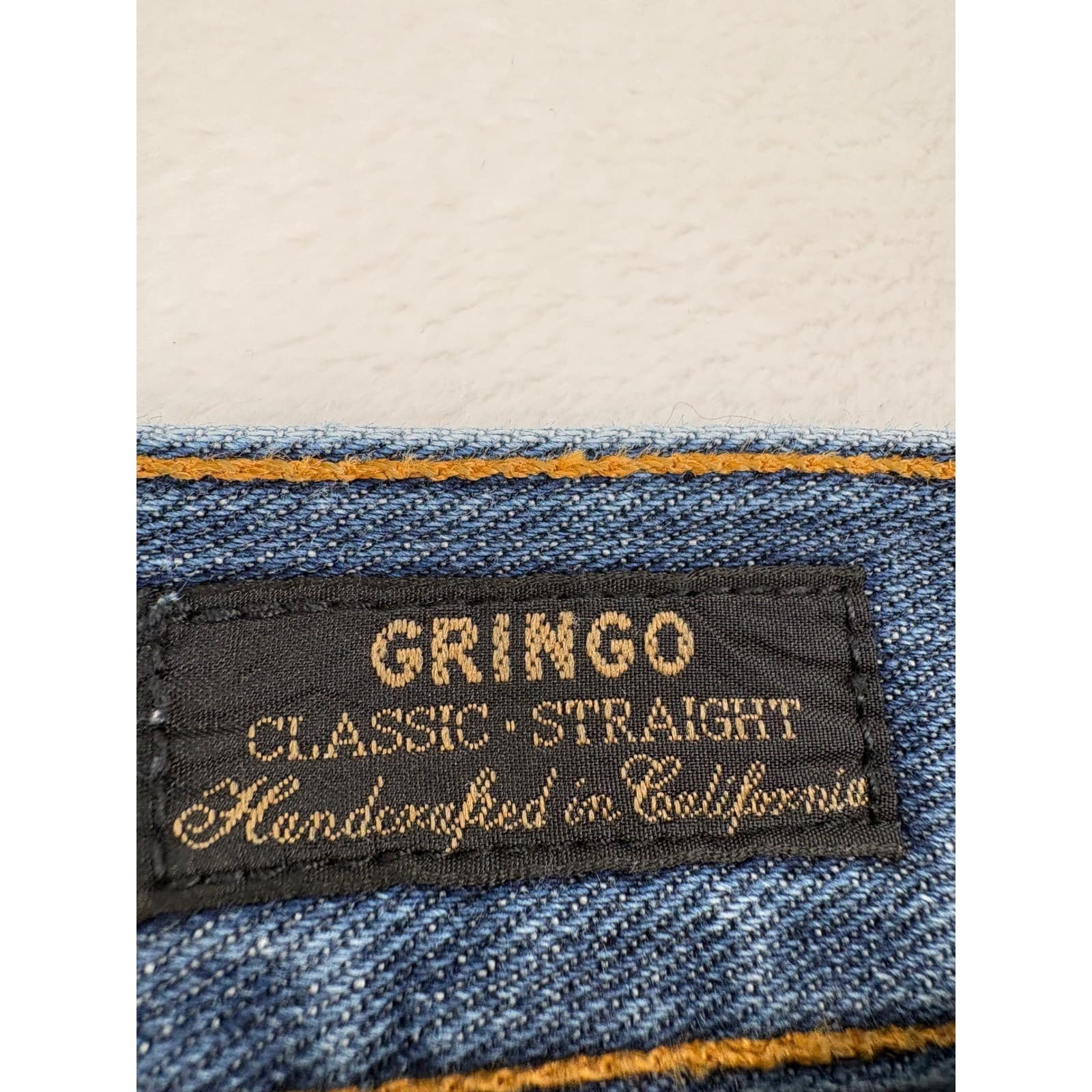 Agave Gringo Jeans Mens 38 Classic Straight Blue Denim Made in USA - Thumbnail 3