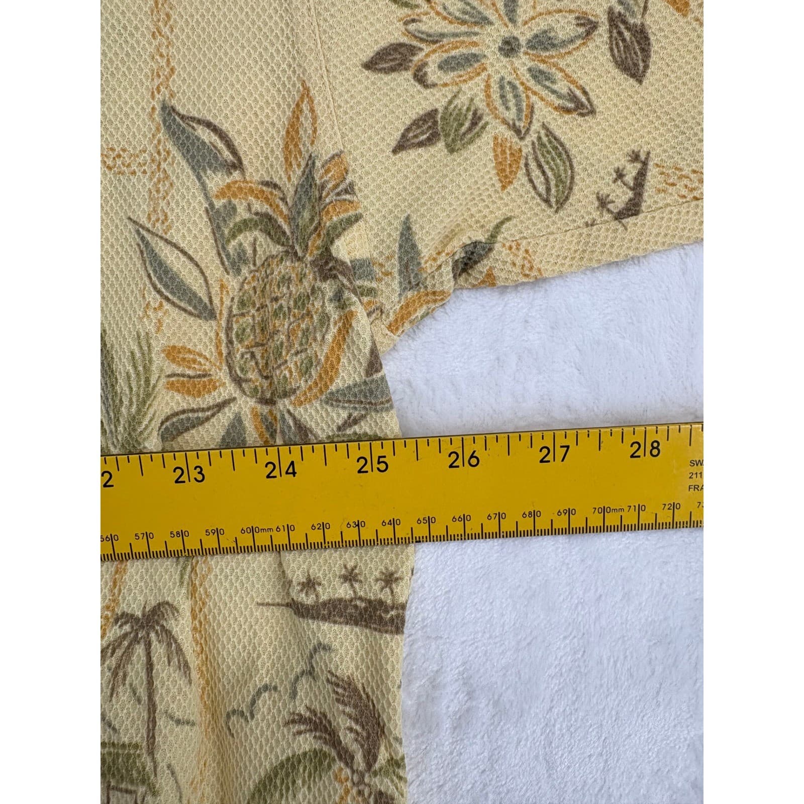 Tommy Bahama Polo Shirt Mens XXL Polo Yellow Tropical Pineapple Cotton 6236 - Thumbnail 4