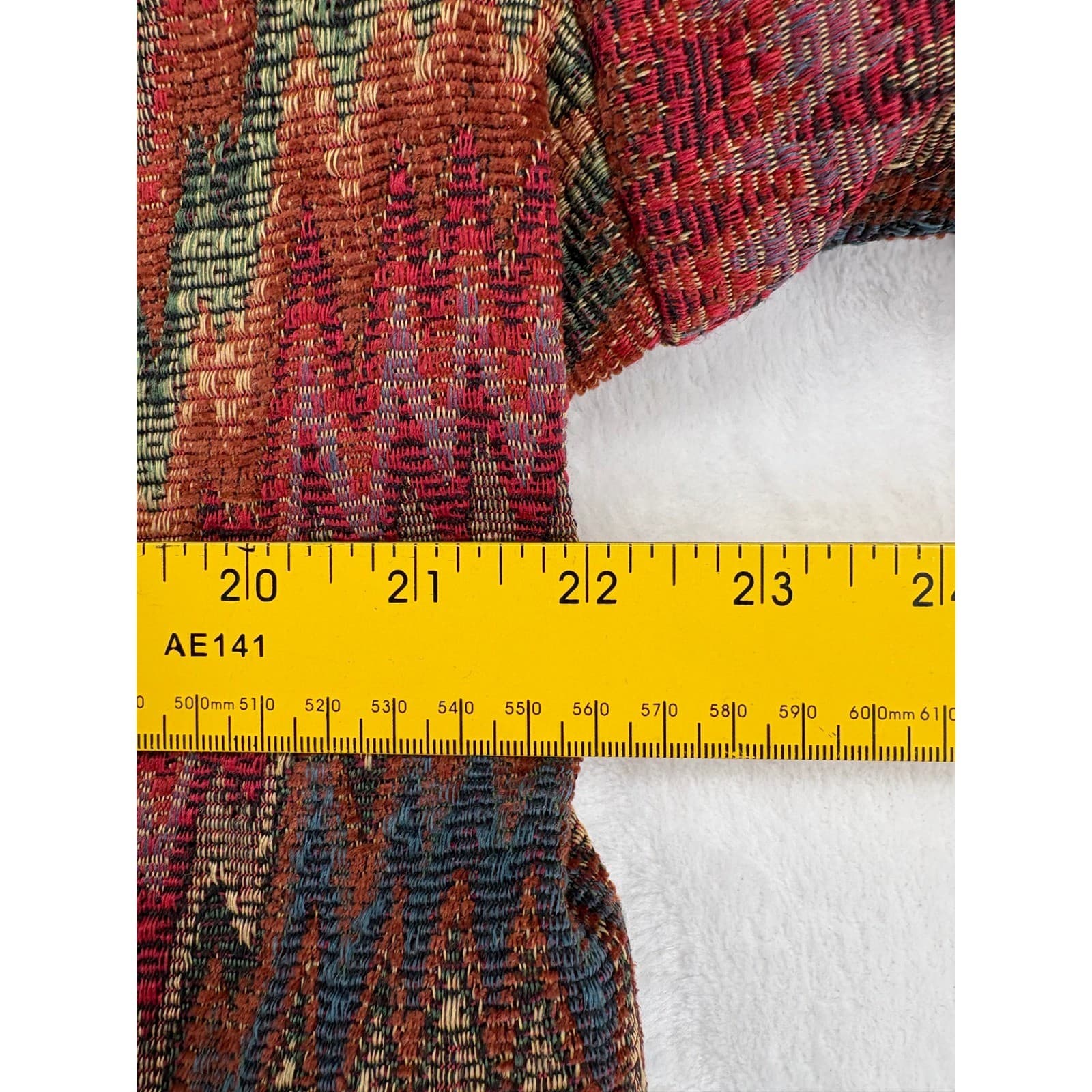 BonWorth Jacket Womens L Zip Up Multicolor Chevron Zigzag Tapestry Red Green - Thumbnail 3
