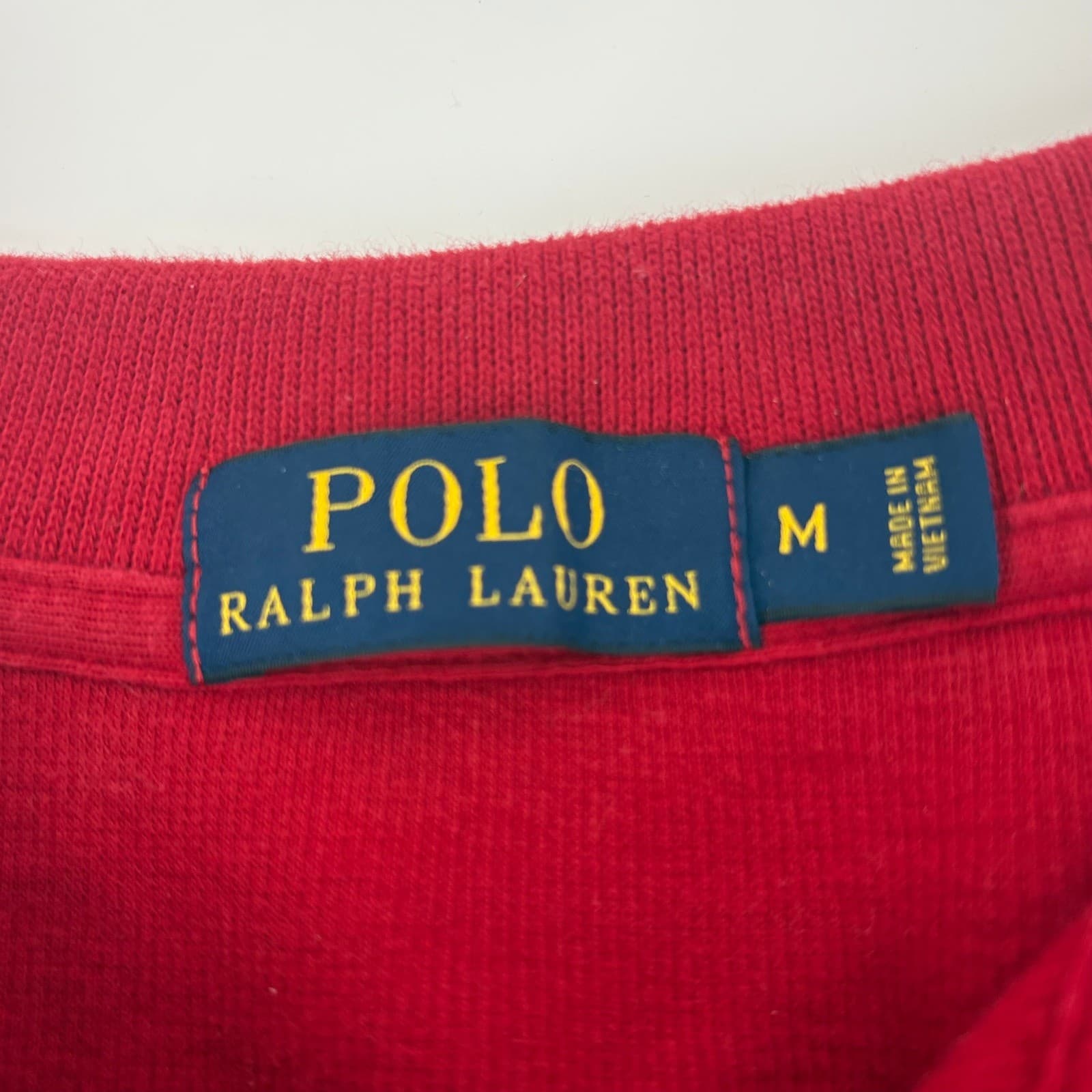 Polo Ralph Lauren Men's Red 1/4 Zip Pullover Sweater Knit Pony Logo Size M - Thumbnail 5