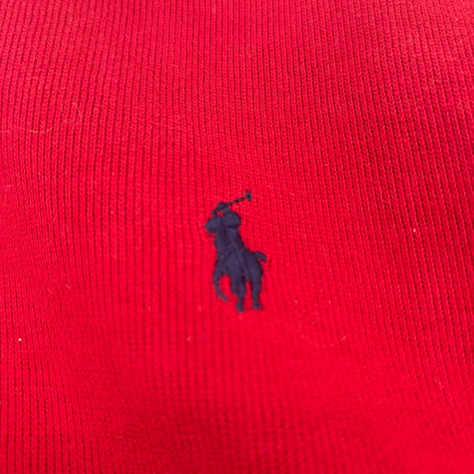 Polo Ralph Lauren Men's Red 1/4 Zip Pullover Sweater Knit Pony Logo Size M - Thumbnail 6