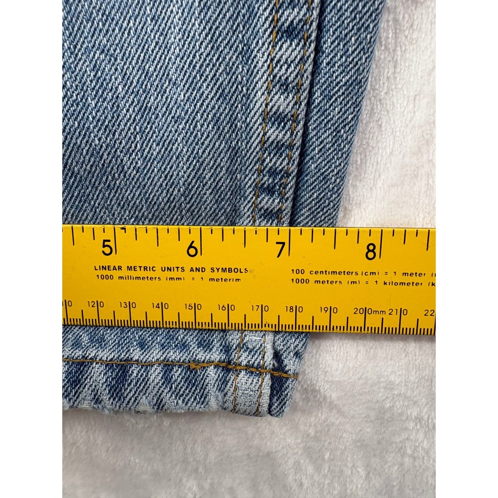 Arizona Jean Co Relaxed Fit Mens 32x30 Blue Jeans Premium Denim Medium Wash - Thumbnail 6
