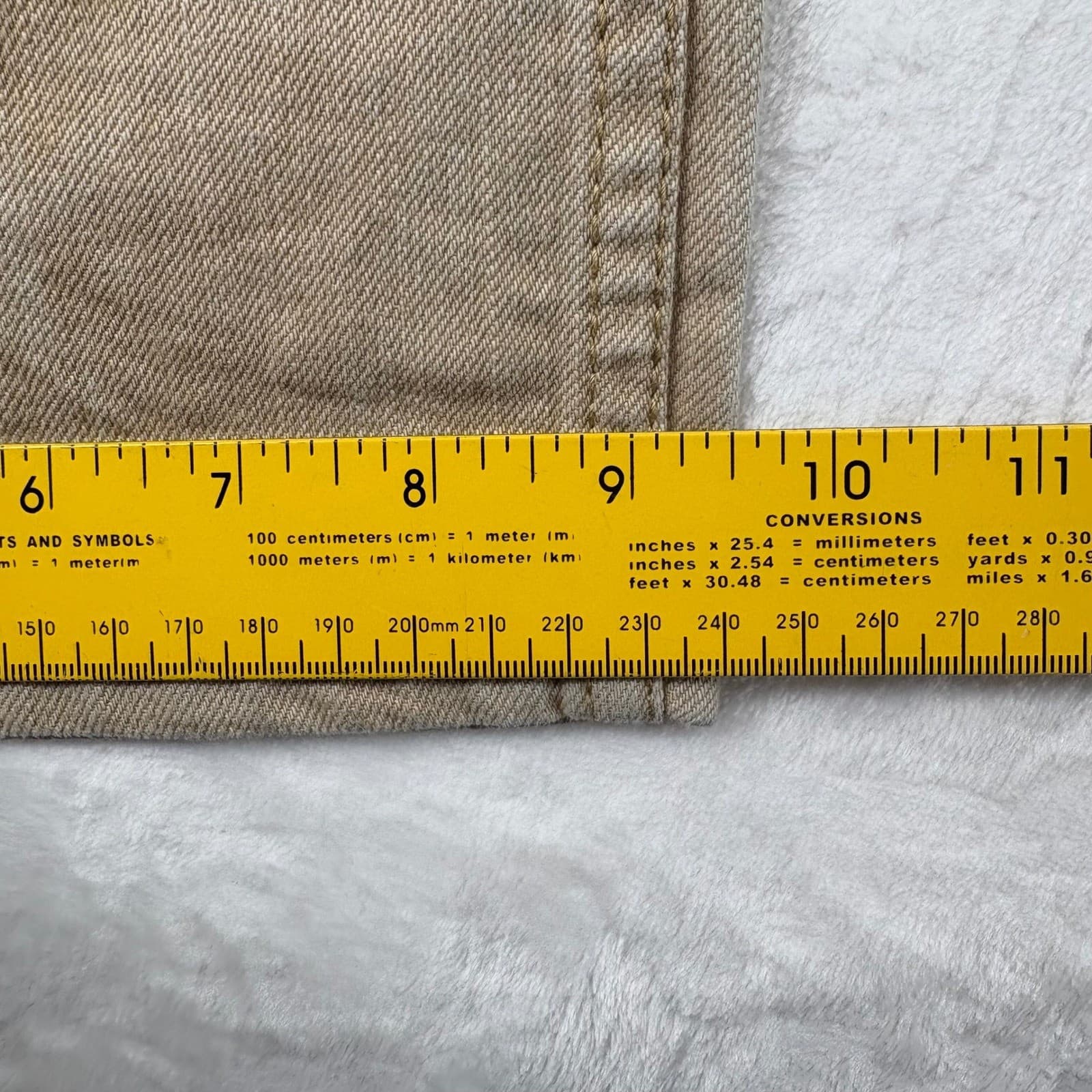 Akdmks Jeanius Society Jeans Mens 38 Jeans Tan Lot 0100964 Straight Leg Denim - Thumbnail 9