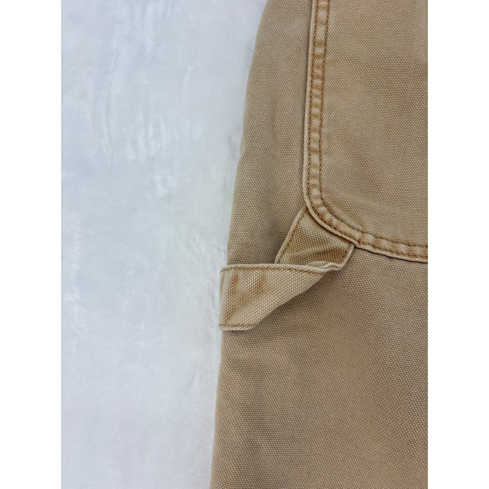 Arizona Jean Co Pants Mens 36x29 Straight Leg Khaki Tan Canvas Workwear - Thumbnail 10