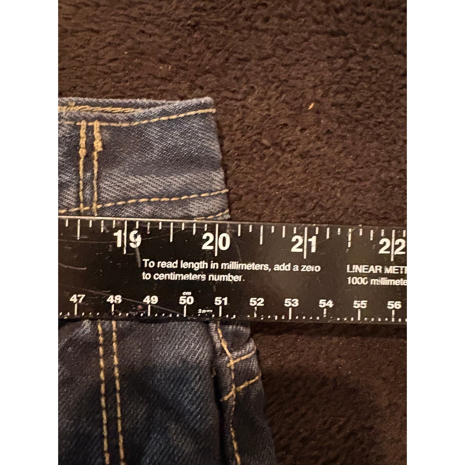 Akademiks Jeans Mens 32x32 Relaxed Fit Dark Wash Embroidered Denim 32 - Thumbnail 4