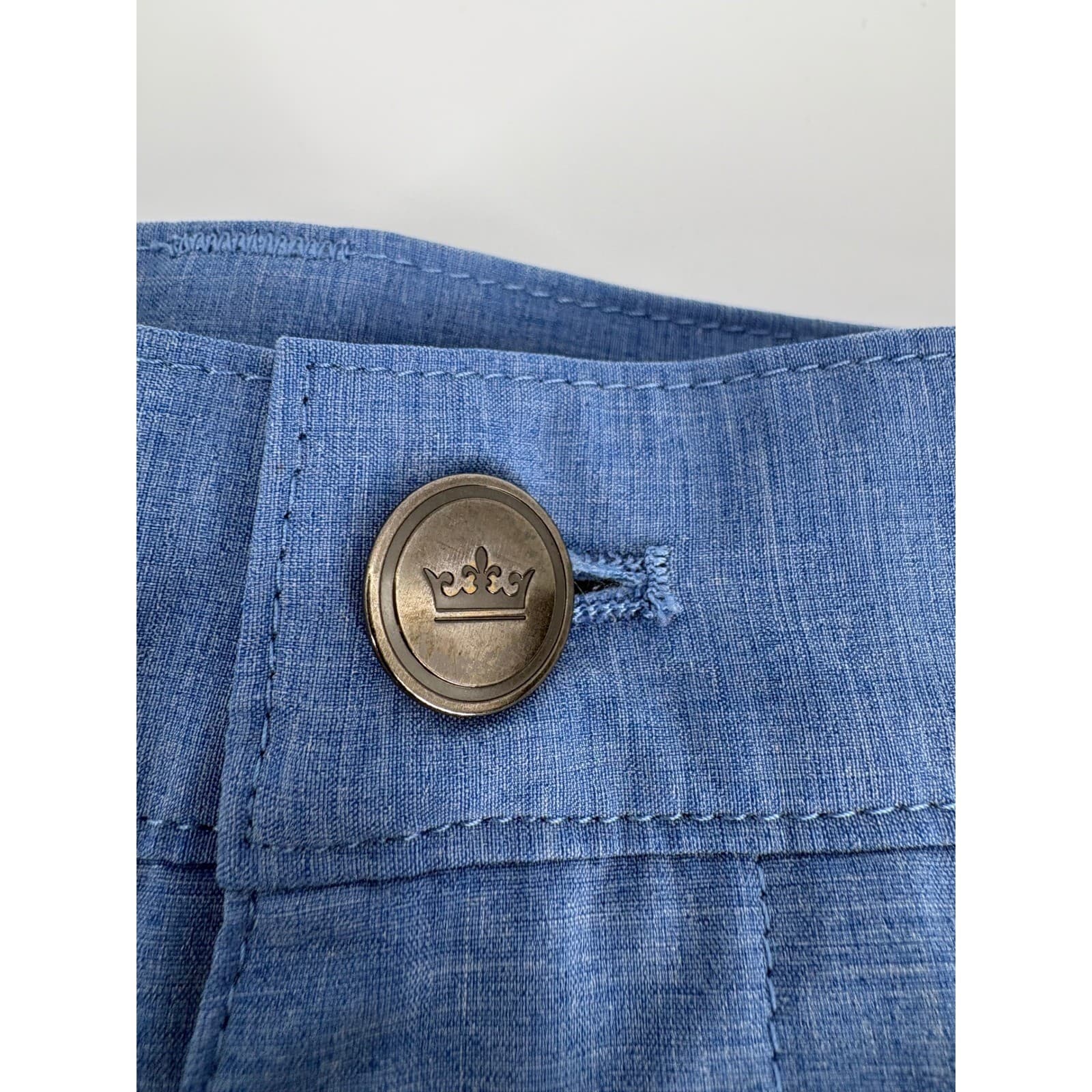 Peter Millar Men's Size 40 Blue Textured Golf Shorts Polyester Spandex - Thumbnail 2
