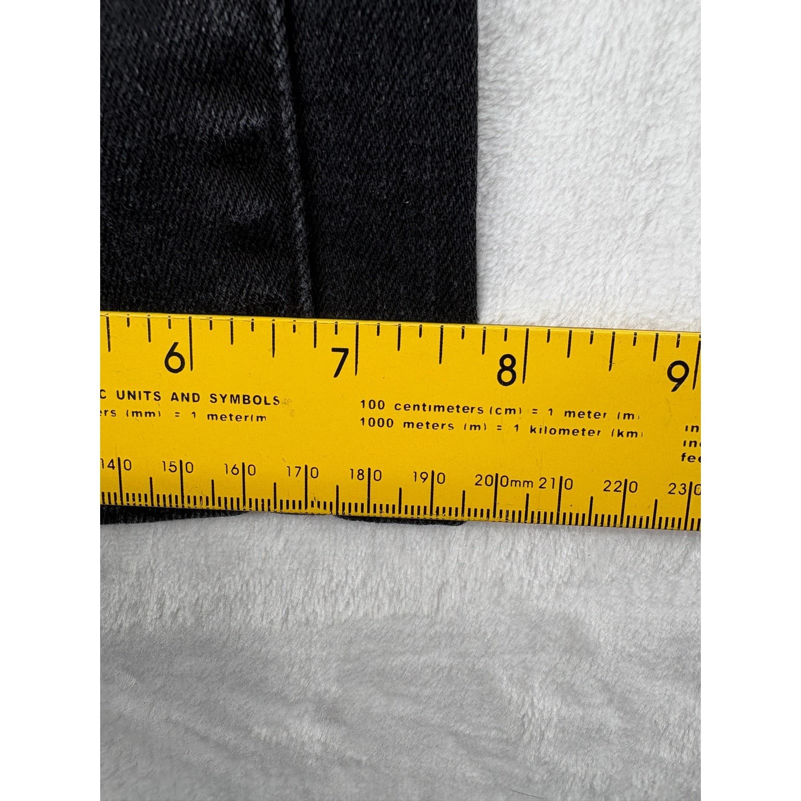 St John's Bay Jeans Mens 14PS Straight Leg Black Faded Denim Pants - Thumbnail 7