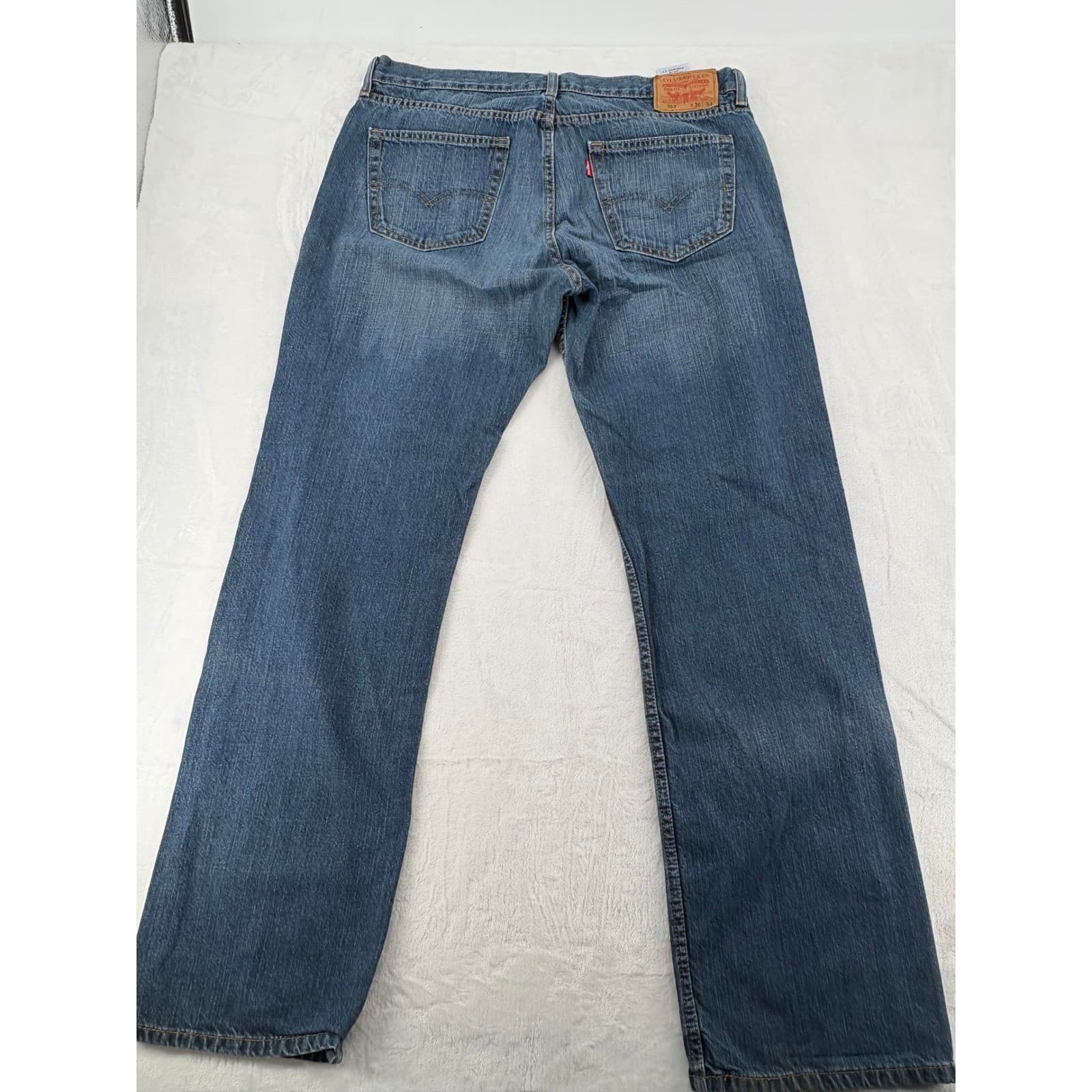 Levi's 559 Mens 36x34 Relaxed Straight Jeans Blue Denim Cotton NW-38987-00141 - Thumbnail 8