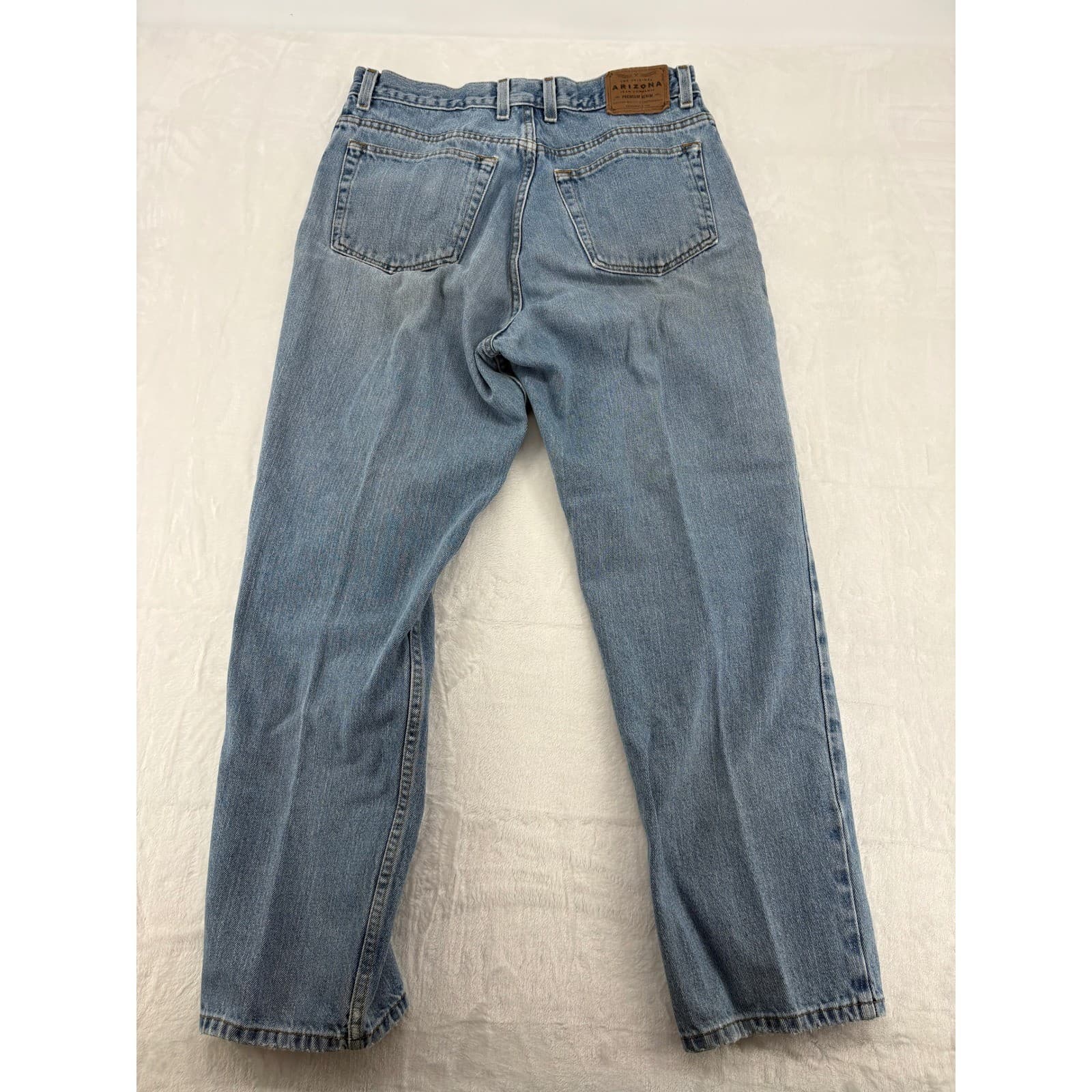 Arizona Jean Co Relaxed Fit Mens 32x30 Blue Jeans Premium Denim Medium Wash - Thumbnail 7