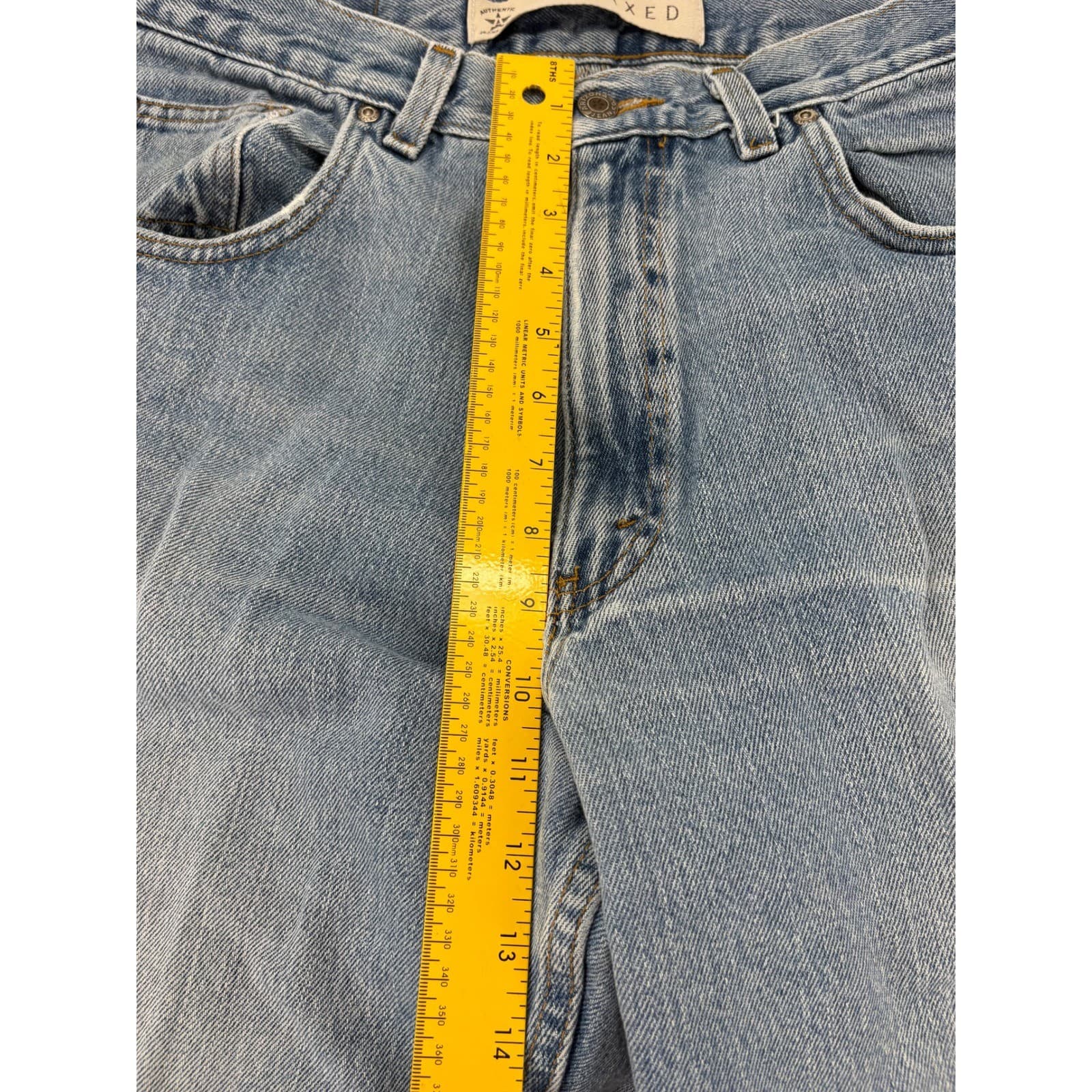 Arizona Jean Co Relaxed Fit Mens 32x30 Blue Jeans Premium Denim Medium Wash - Thumbnail 4