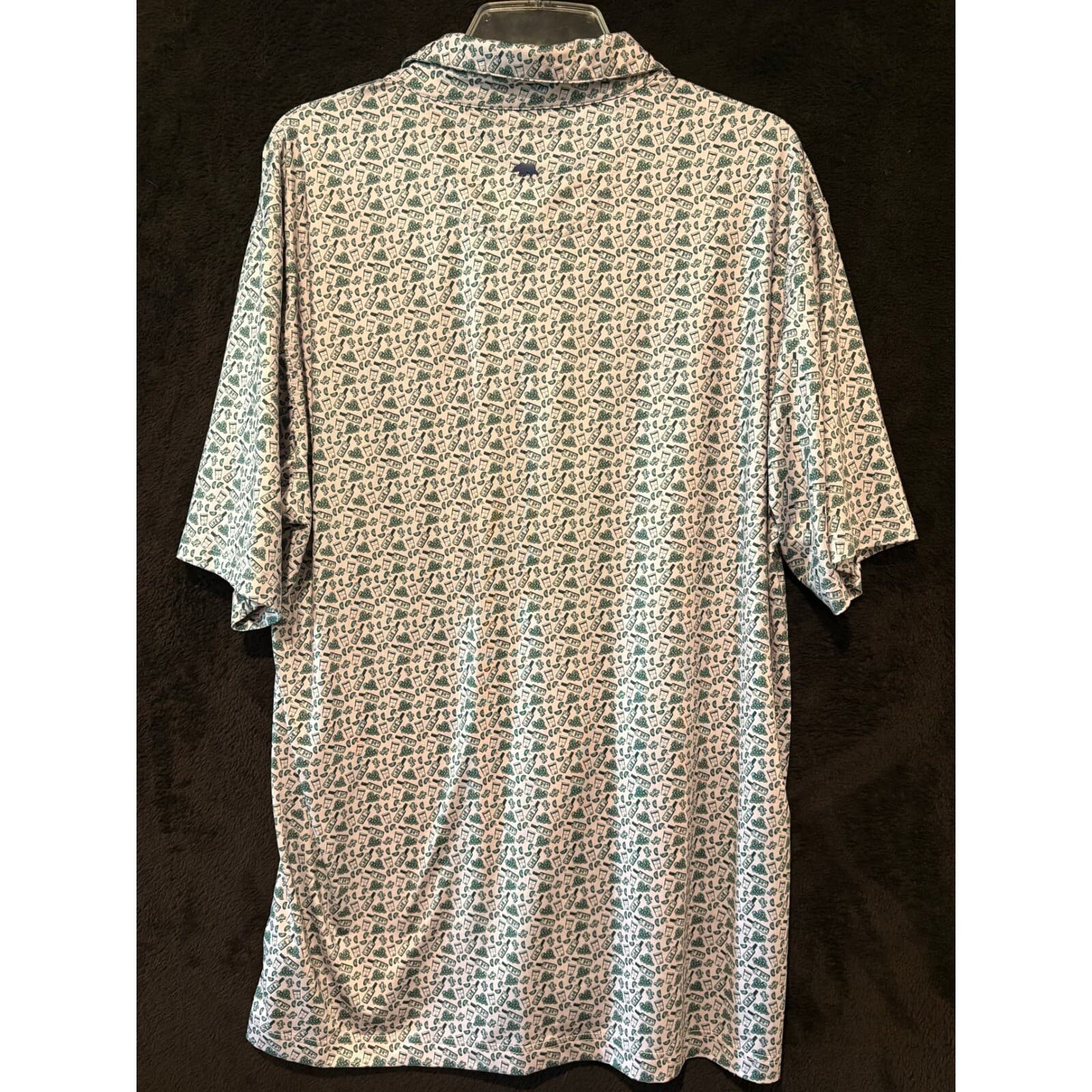 Onward Reserve Golf Polo Mens Novelty Print Performance Short Sleeve L XL - Thumbnail 7