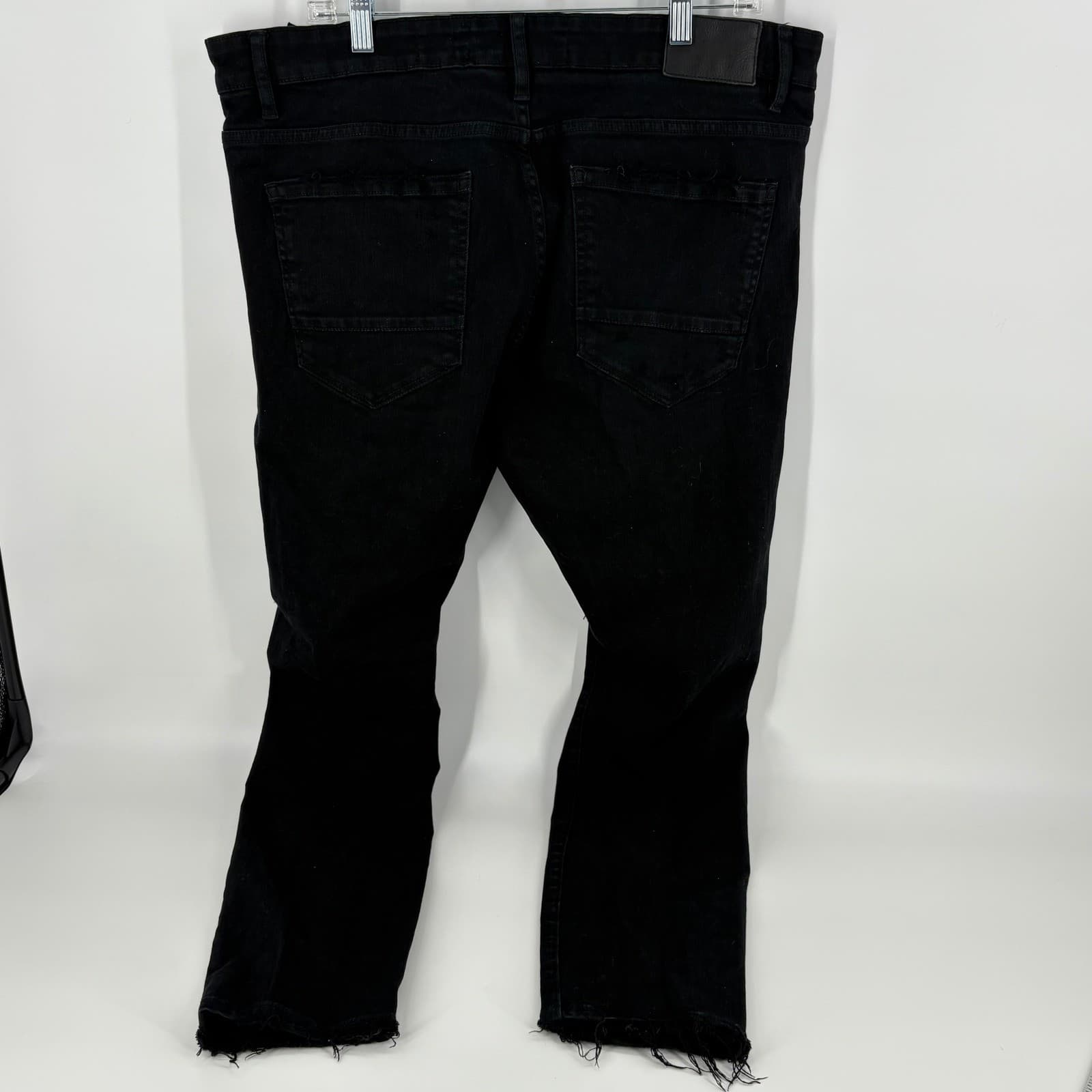 Jordan Craig Mens Distressed Jeans Black Denim Slim Fit Size 38/32 Y2K Skater - Thumbnail 2