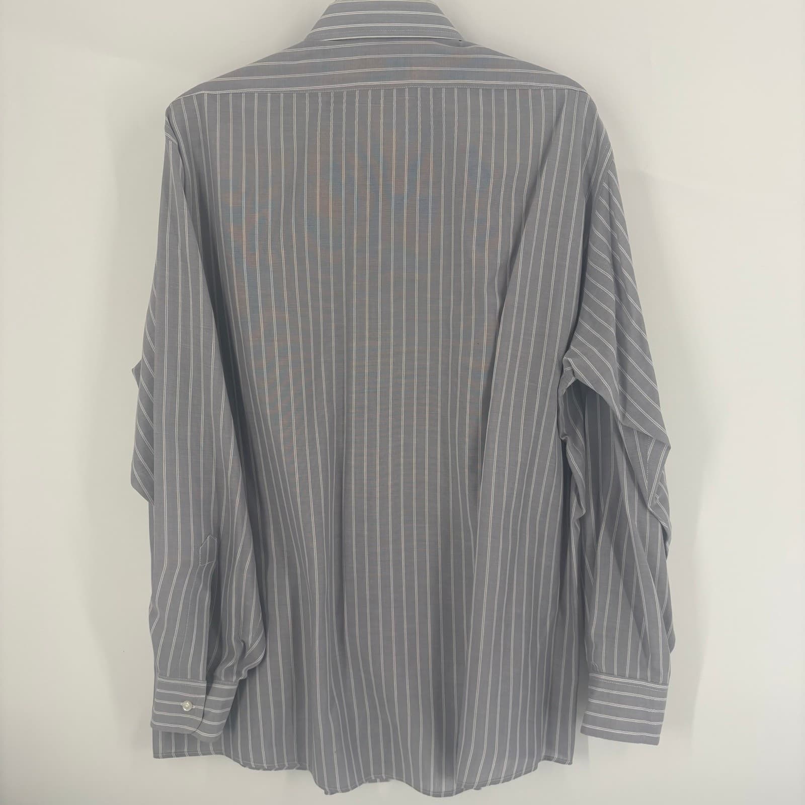 American Edition Men's Classic Stripe Dress Shirt Long Sleeve Made in USA - Thumbnail 8