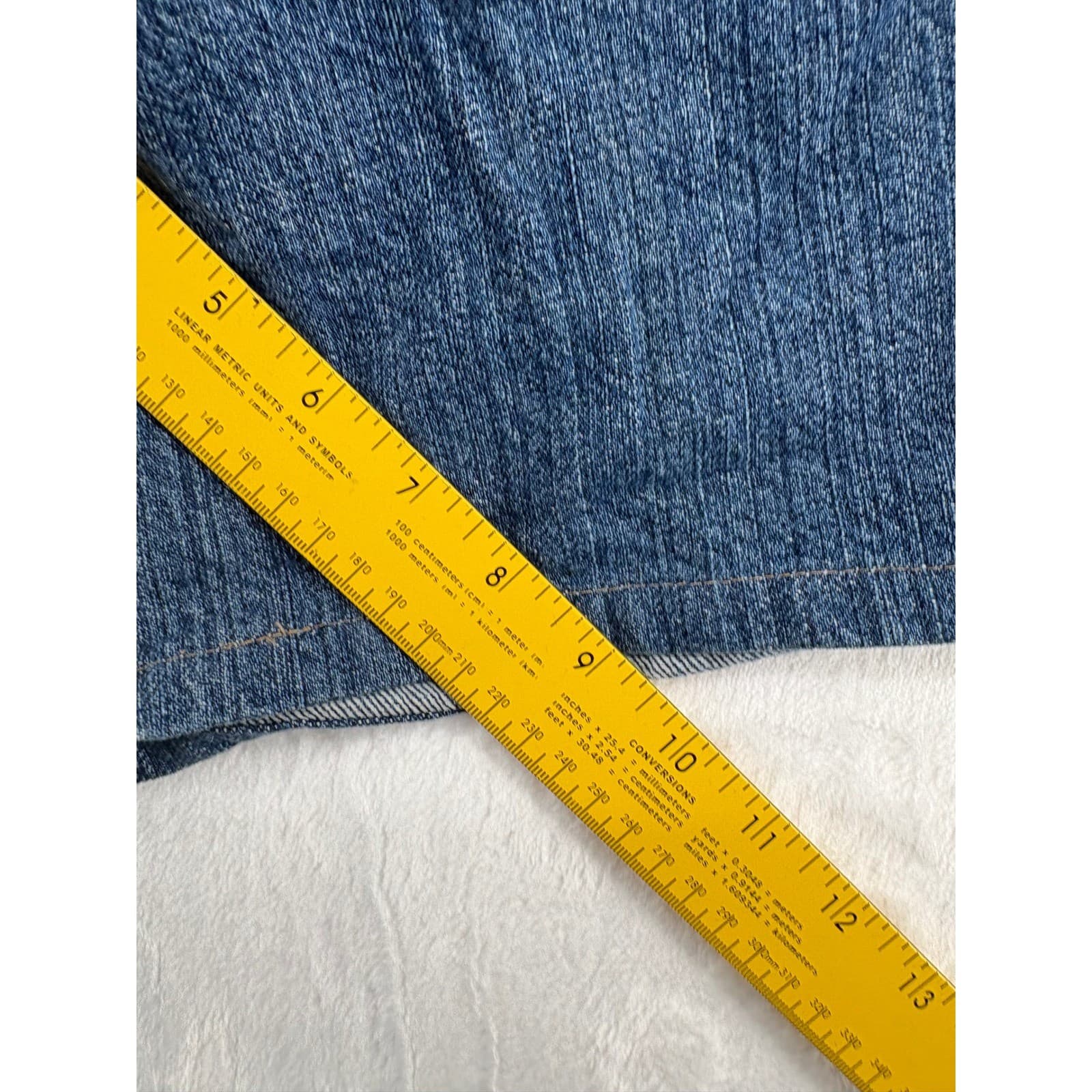 Levi's 505 Mens W38 Denim Shorts Blue Regular Fit Cotton Jean Shorts - Thumbnail 4