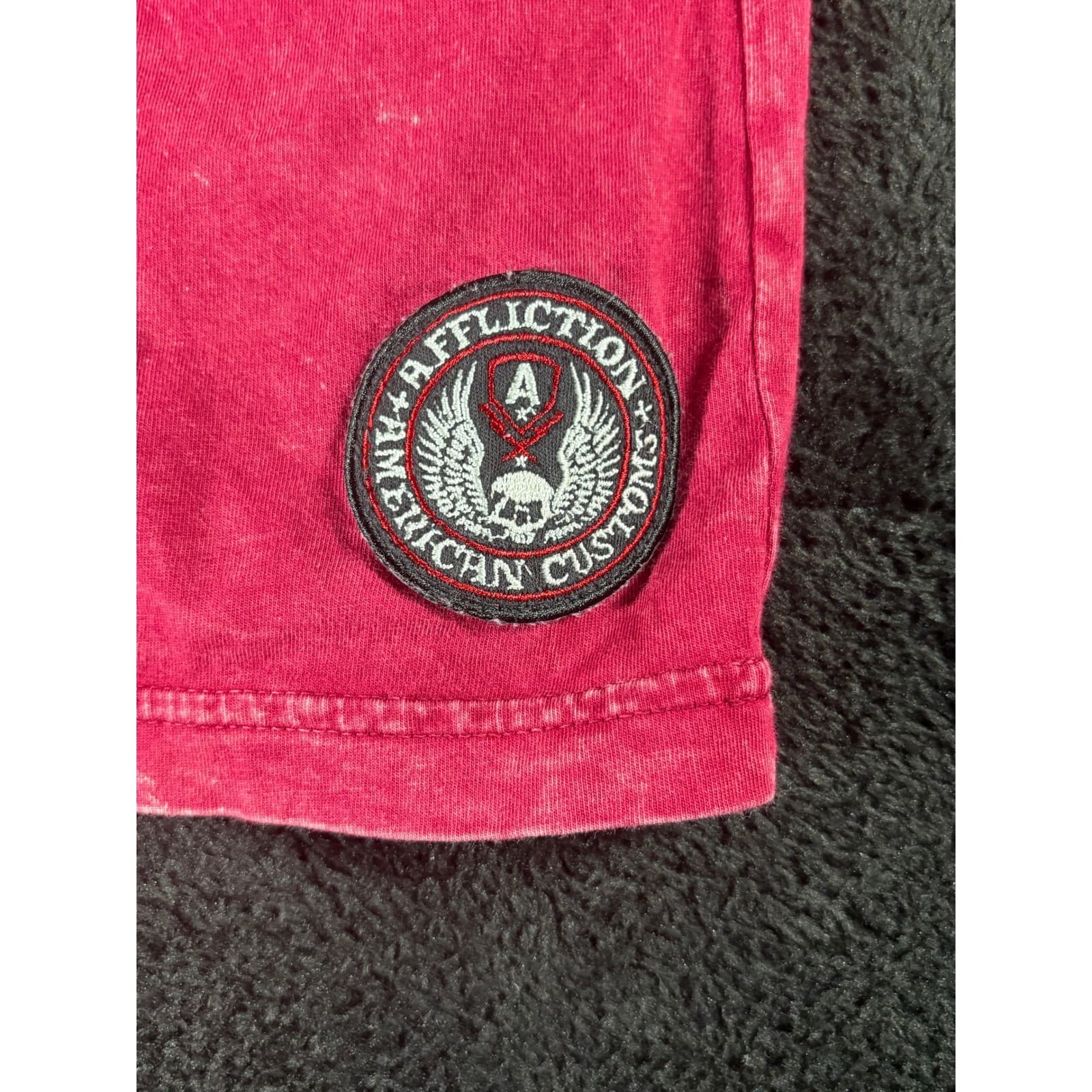 Affliction American Customs Hot Rod Junkies Polo Shirt Women's XL - Thumbnail 3