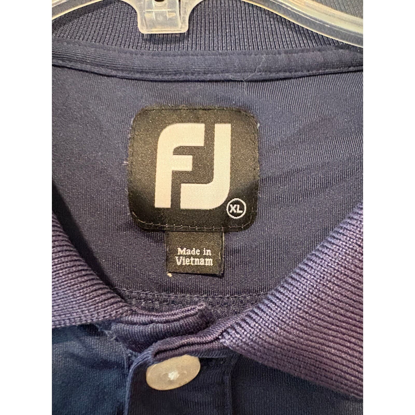 FootJoy Golf Polo Mens XL Navy Coral Teal Color Block Athletic Fit XL - Thumbnail 2