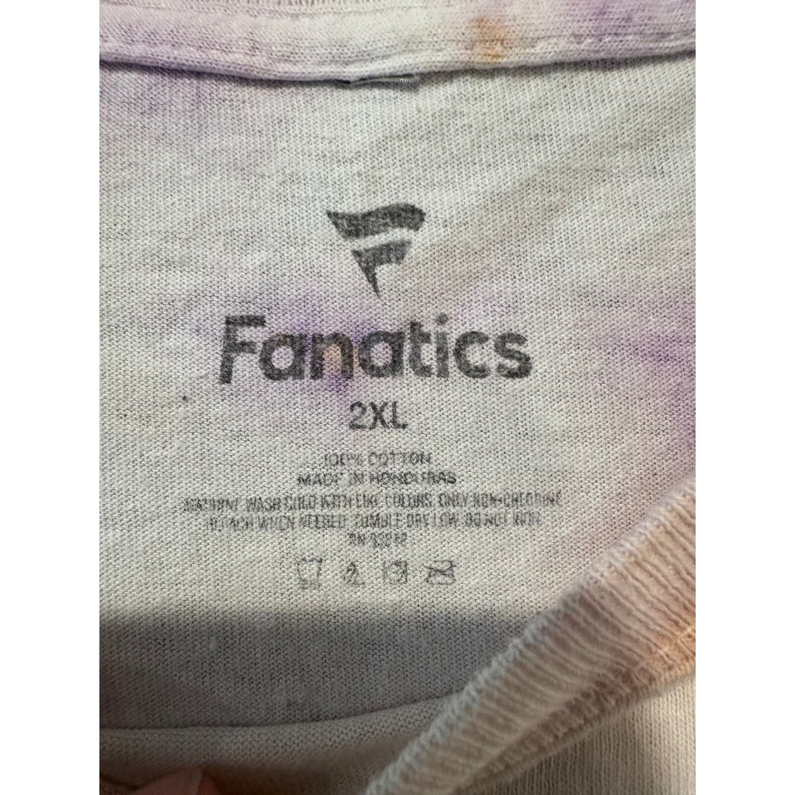 Fanatics T-Shirt Mens 2XL Clemson Tigers Orange Purple Tie Dye Graphic 2XL - Thumbnail 2