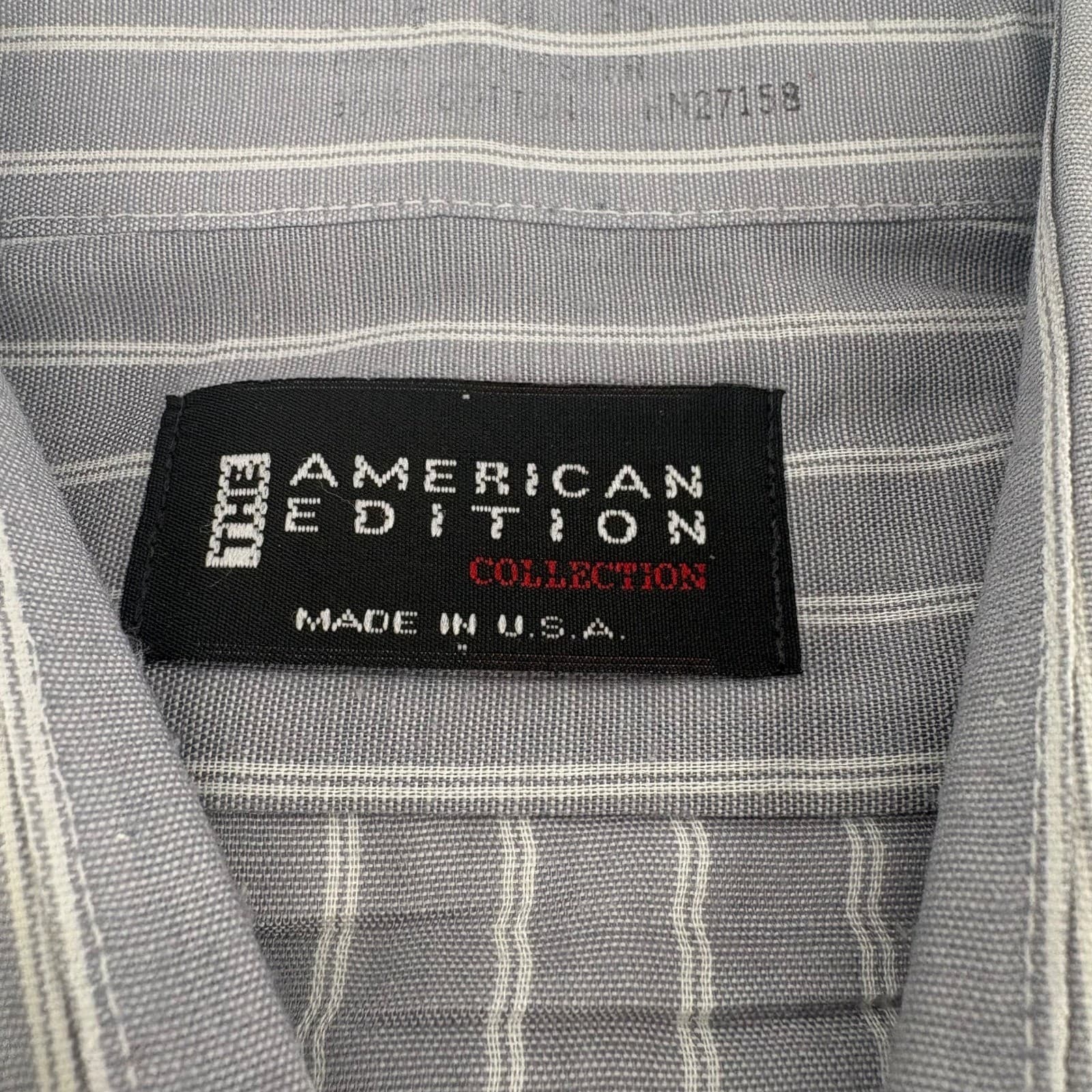 American Edition Men's Classic Stripe Dress Shirt Long Sleeve Made in USA - Thumbnail 2