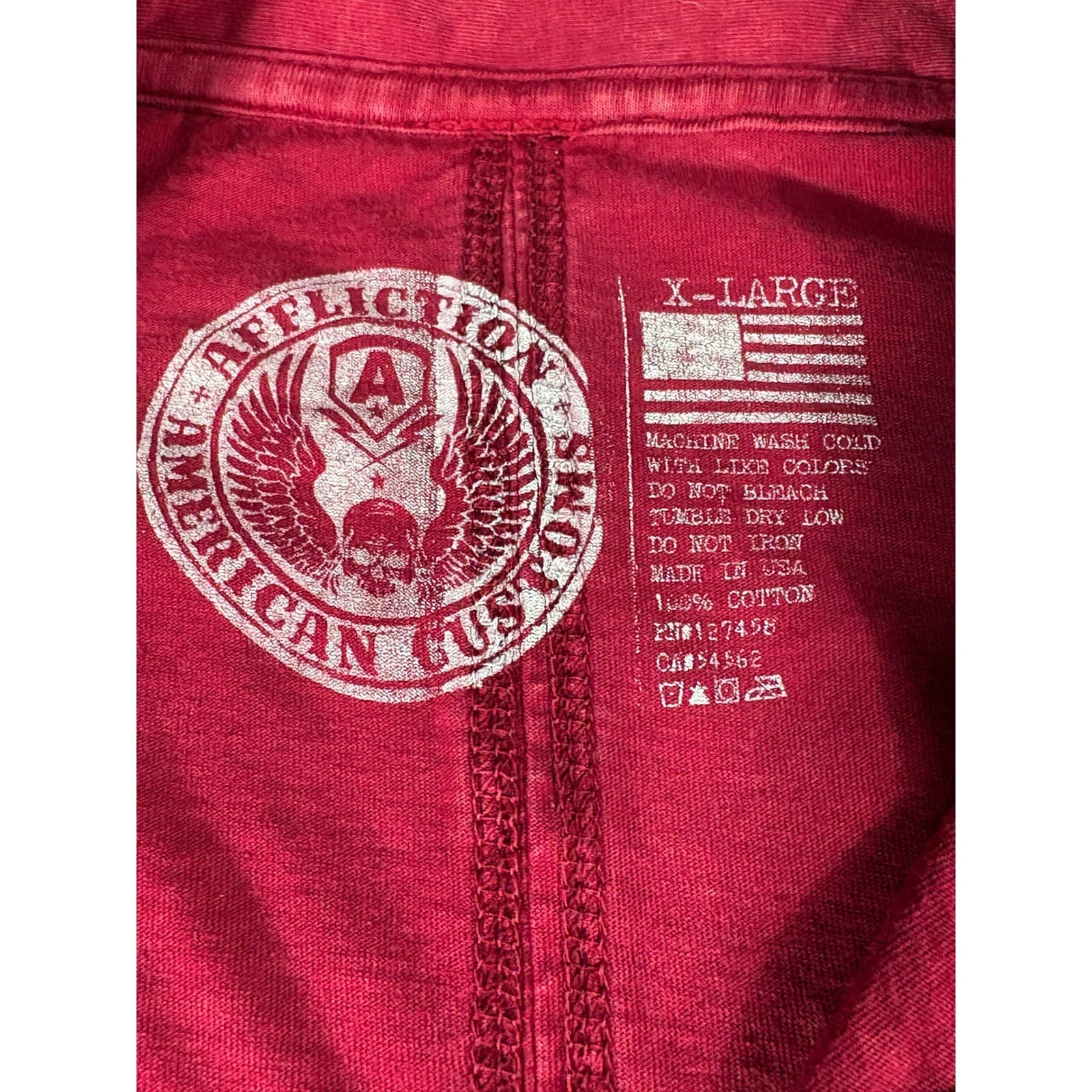 Affliction American Customs Hot Rod Junkies Polo Shirt Women's XL - Thumbnail 2