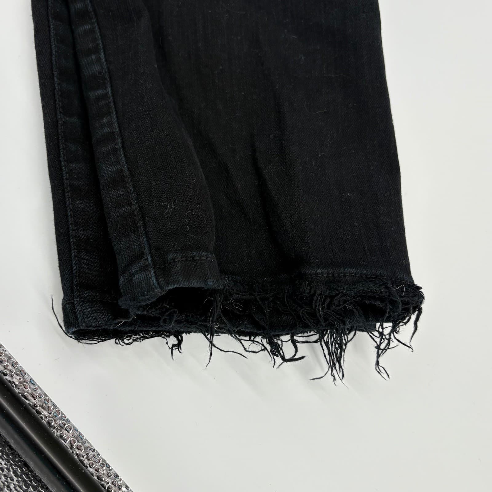 Jordan Craig Mens Distressed Jeans Black Denim Slim Fit Size 38/32 Y2K Skater - Thumbnail 10