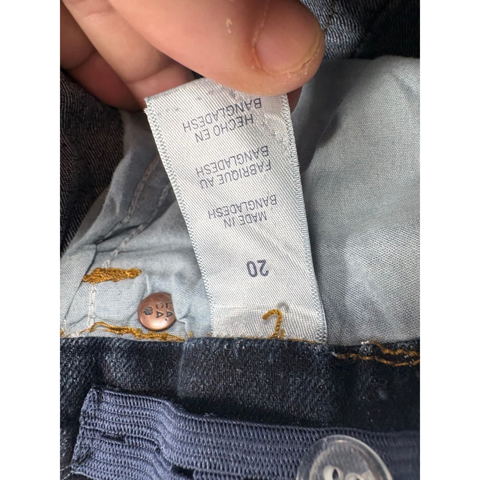 Lucky Brand Jeans Womens 20 Jeans Dark Wash Straight Leg Adjustable Waist Denim - Thumbnail 5