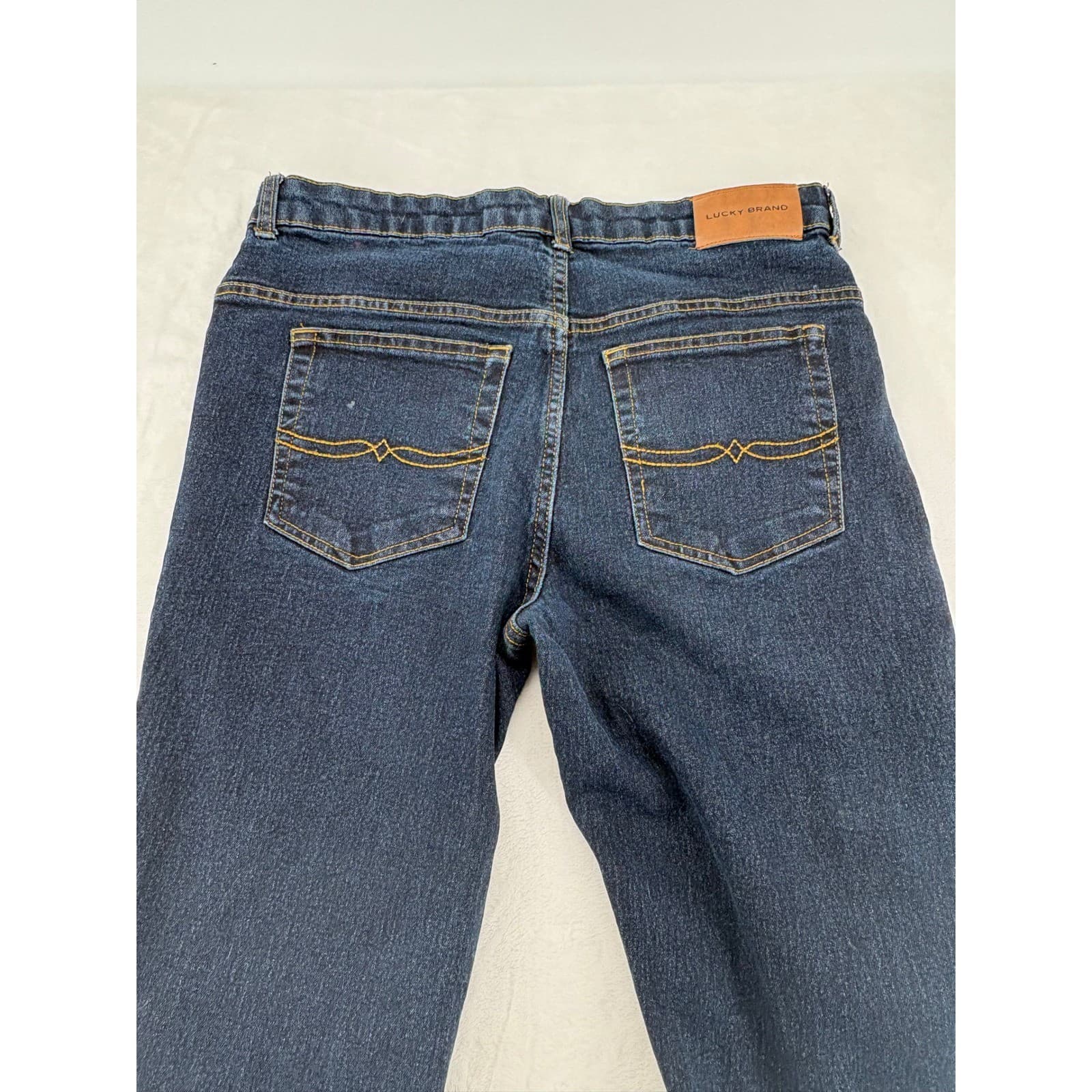 Lucky Brand Jeans Womens 20 Jeans Dark Wash Straight Leg Adjustable Waist Denim - Thumbnail 11