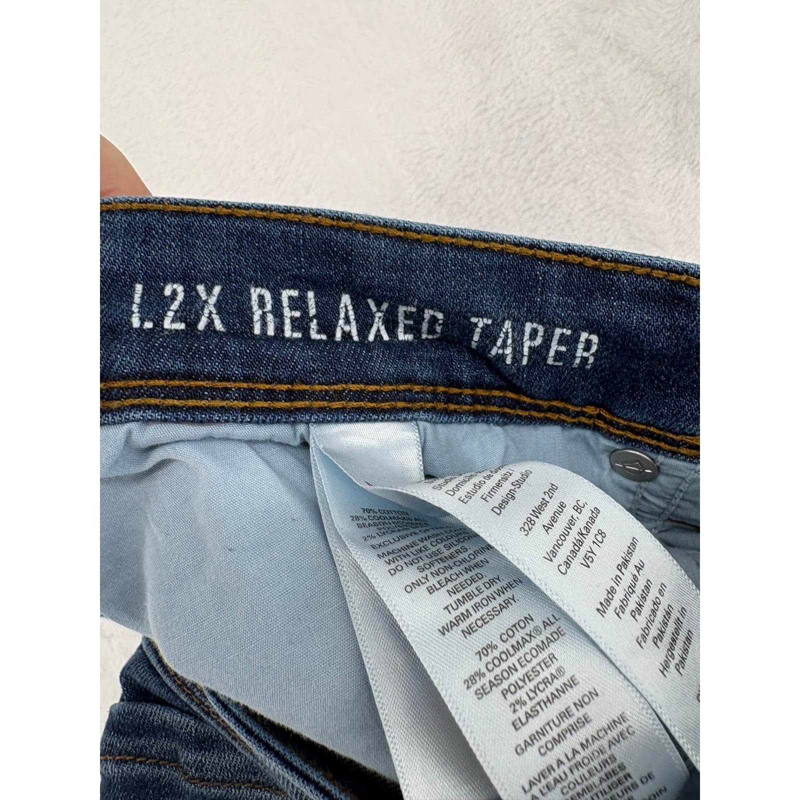 DU/ER Jeans Men's 34 x 34 Performance Denim Slim Fit Blue Stretch Pants - Thumbnail 10