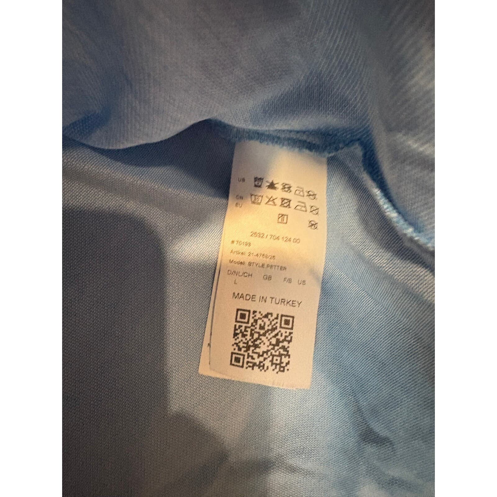 Brax Feel Good Polo Mens Blue Ultralight Easy Care Short Sleeve L XL - Thumbnail 6