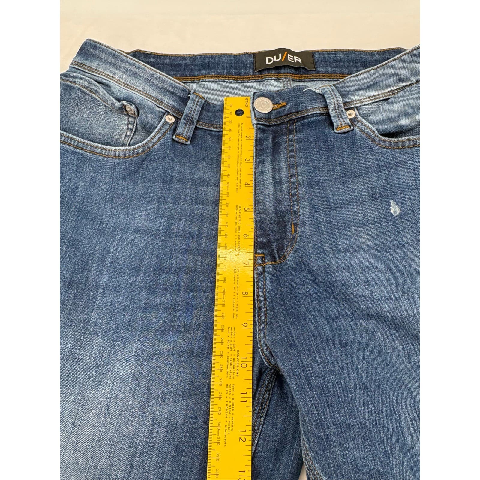 DU/ER Jeans Men's 34 x 34 Performance Denim Slim Fit Blue Stretch Pants - Thumbnail 5