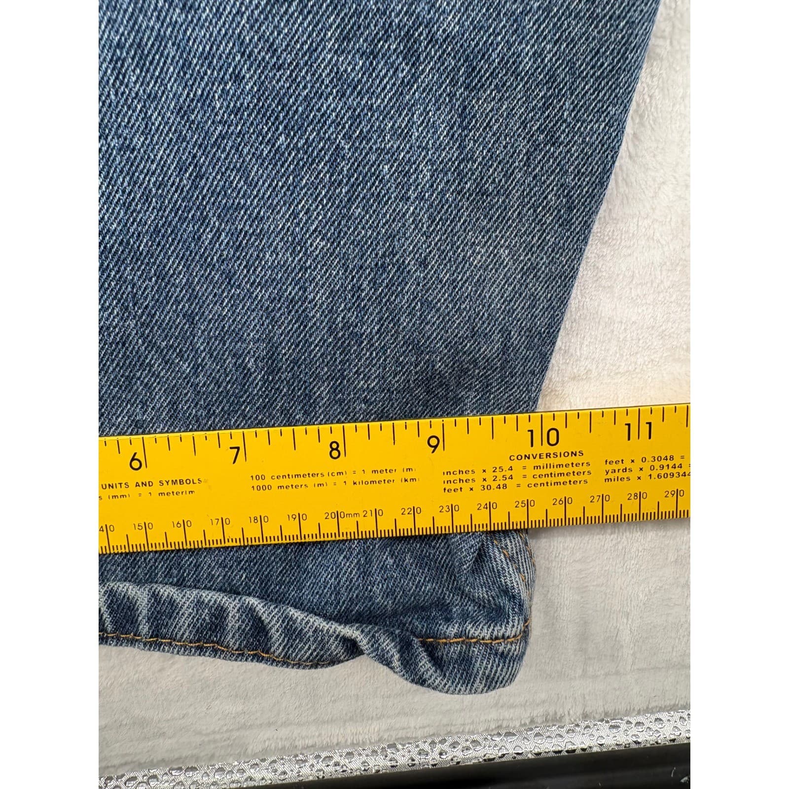 Levi's 550 Jeans Mens 52x29 Relaxed Fit Blue Denim Medium Wash 01550-4891 - Thumbnail 5