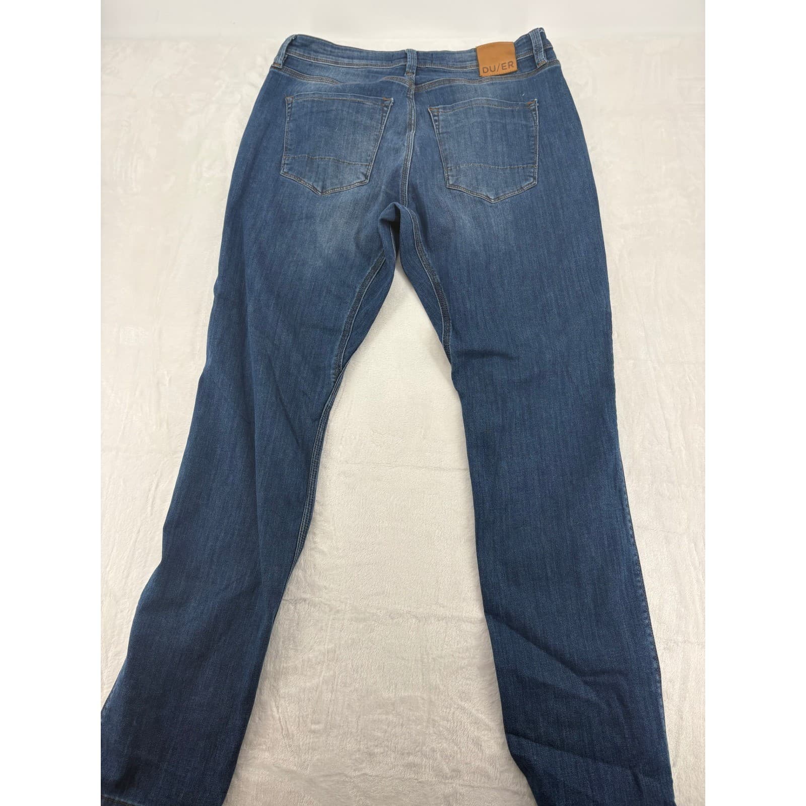 DU/ER Jeans Men's 34 x 34 Performance Denim Slim Fit Blue Stretch Pants - Thumbnail 8