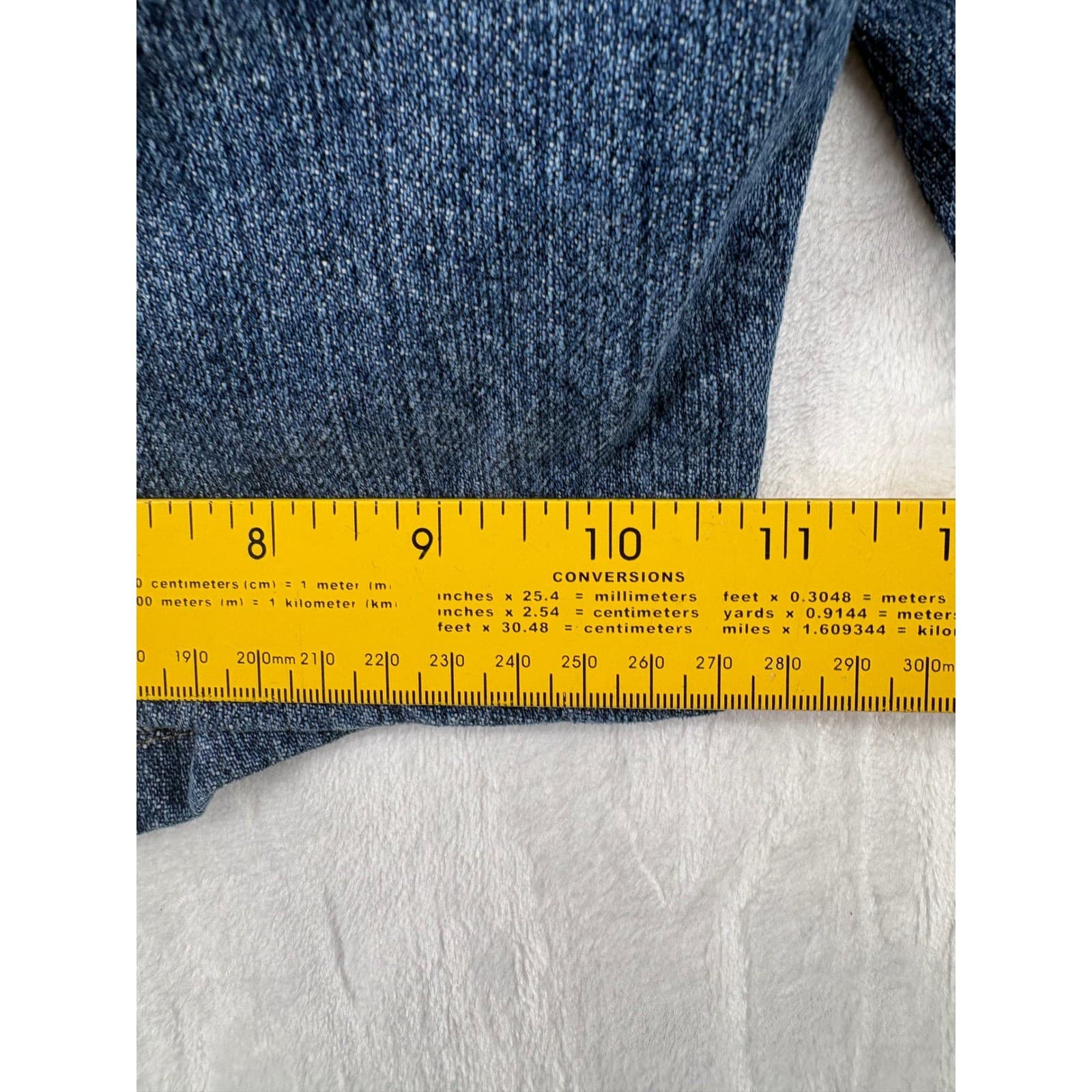 Levi's 505 Mens W38 Denim Shorts Blue Regular Fit Cotton Jean Shorts - Thumbnail 5