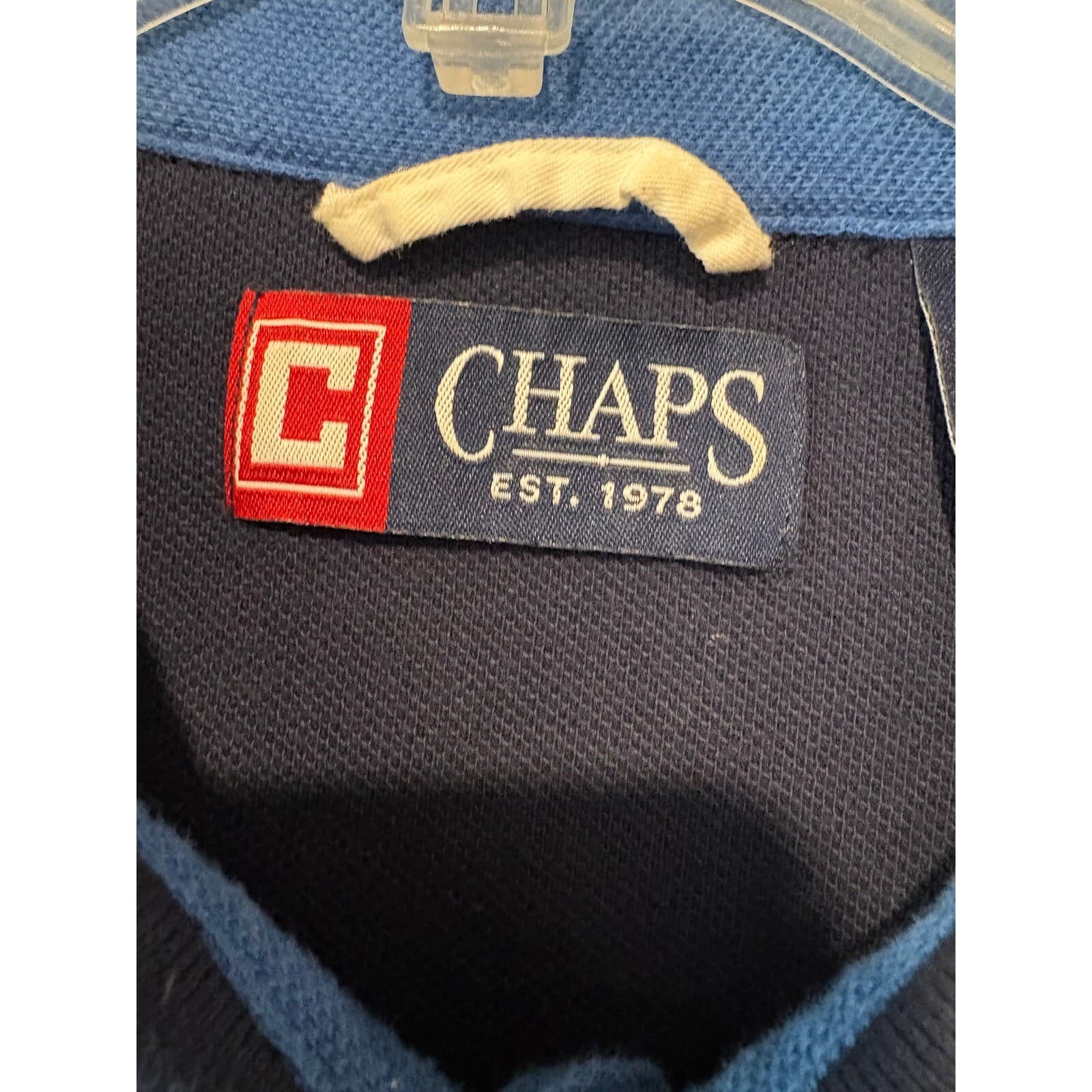 Chaps Polo Shirt Graphic Crest Number 15 Cotton Casual XL - Thumbnail 2