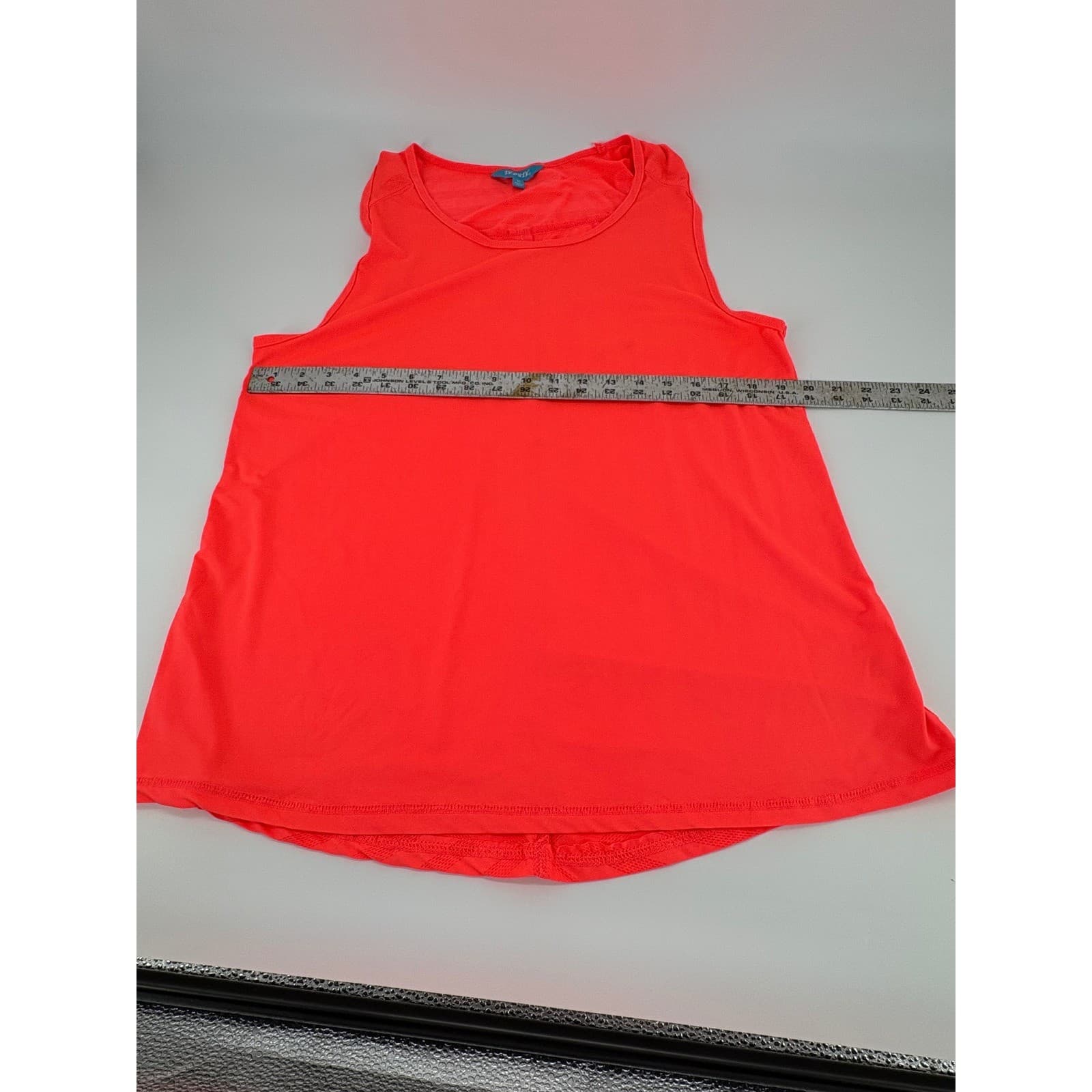 Ikonik Womens XL Tank Top Neon Coral Racerback Sleeveless Athletic Casual - Thumbnail 5