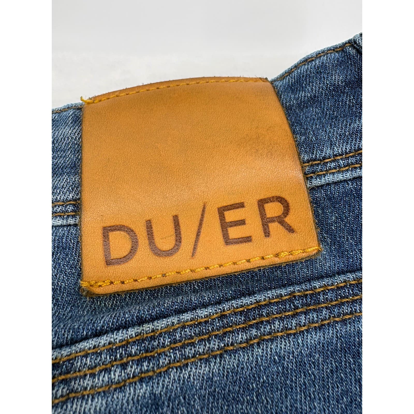 DU/ER Jeans Men's 34 x 34 Performance Denim Slim Fit Blue Stretch Pants - Thumbnail 9