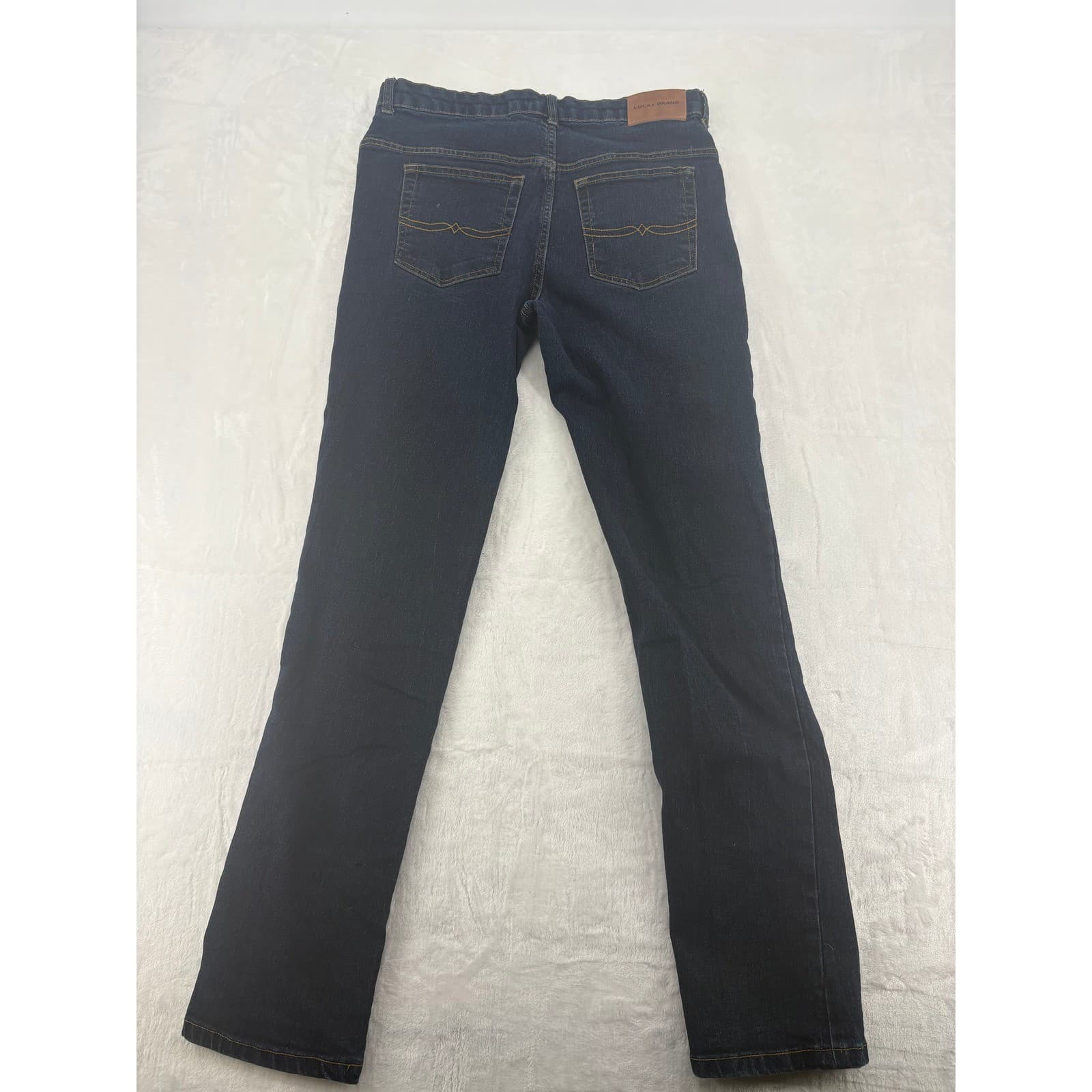 Lucky Brand Jeans Womens 20 Jeans Dark Wash Straight Leg Adjustable Waist Denim - Thumbnail 10