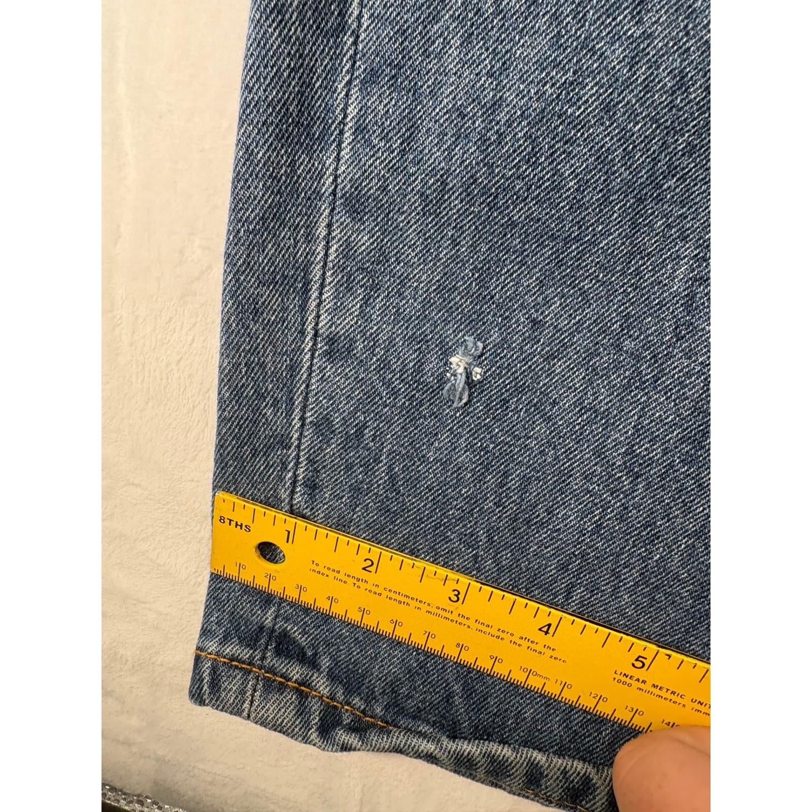 Levi's 550 Jeans Mens 52x29 Relaxed Fit Blue Denim Medium Wash 01550-4891 - Thumbnail 6
