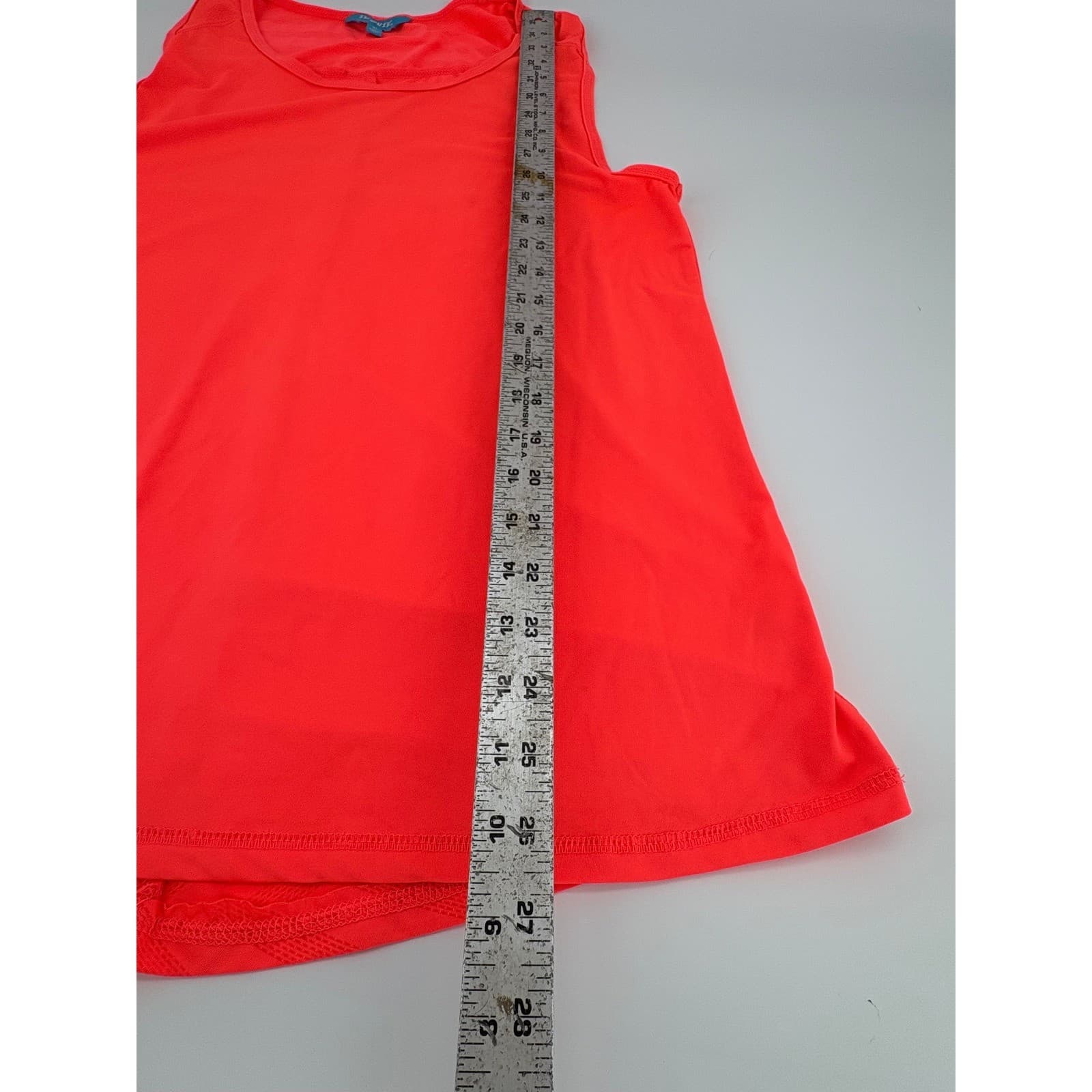 Ikonik Womens XL Tank Top Neon Coral Racerback Sleeveless Athletic Casual - Thumbnail 6