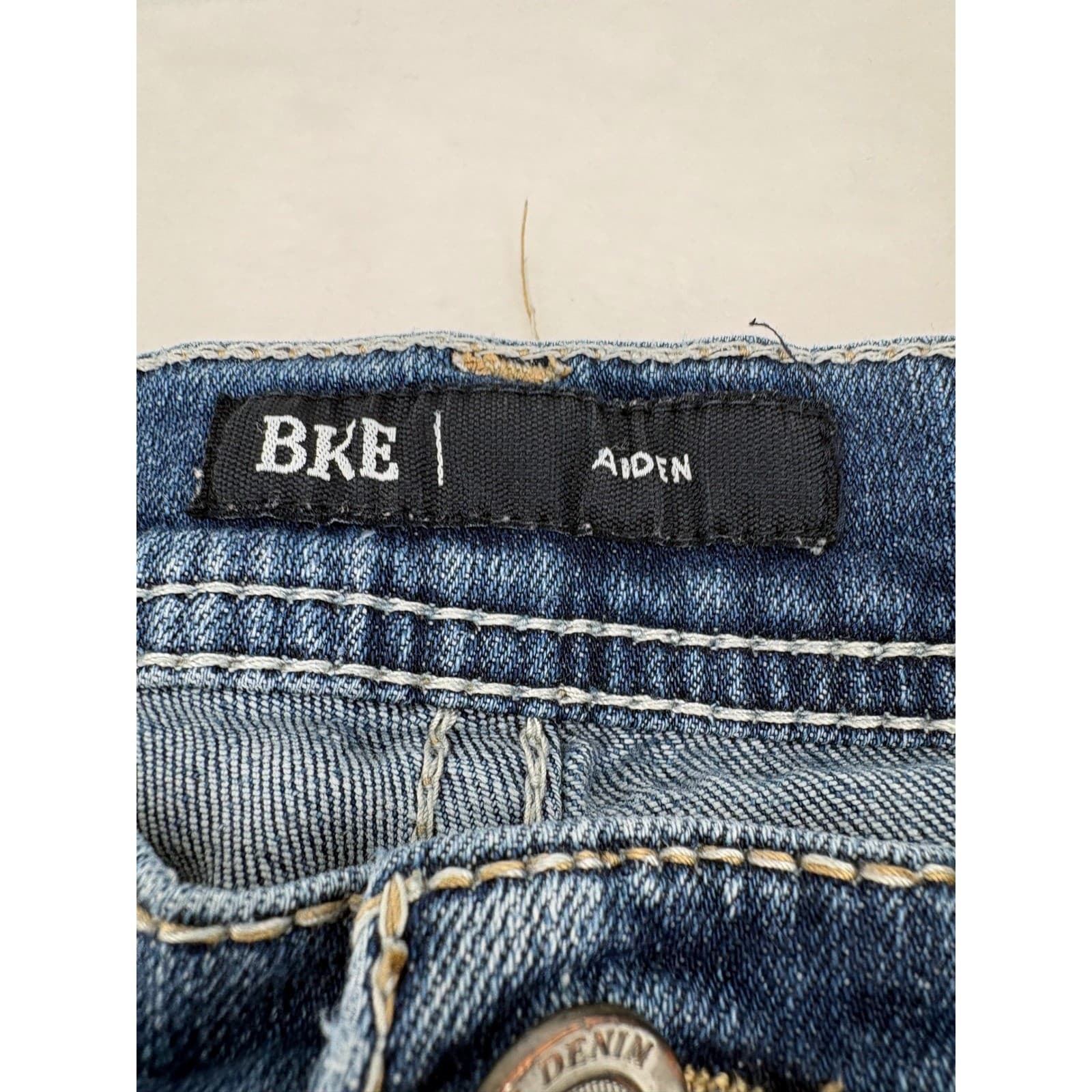 BKE Aiden Jeans Mens 29x30 Straight Leg Blue Medium Wash Heavy Stitching - Thumbnail 2