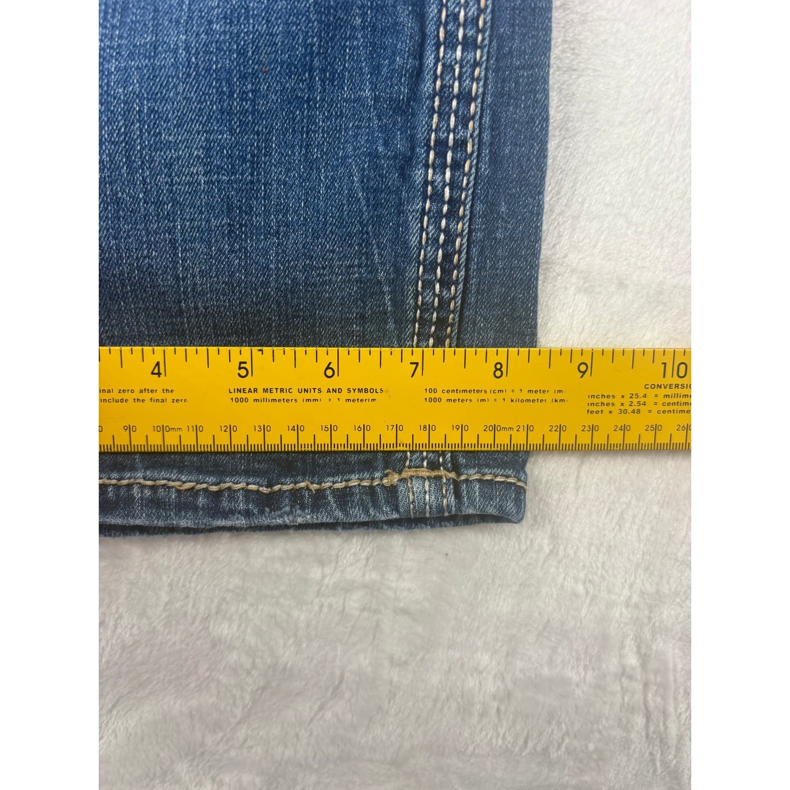 BKE Aiden Jeans Mens 29x30 Straight Leg Blue Medium Wash Heavy Stitching - Thumbnail 9