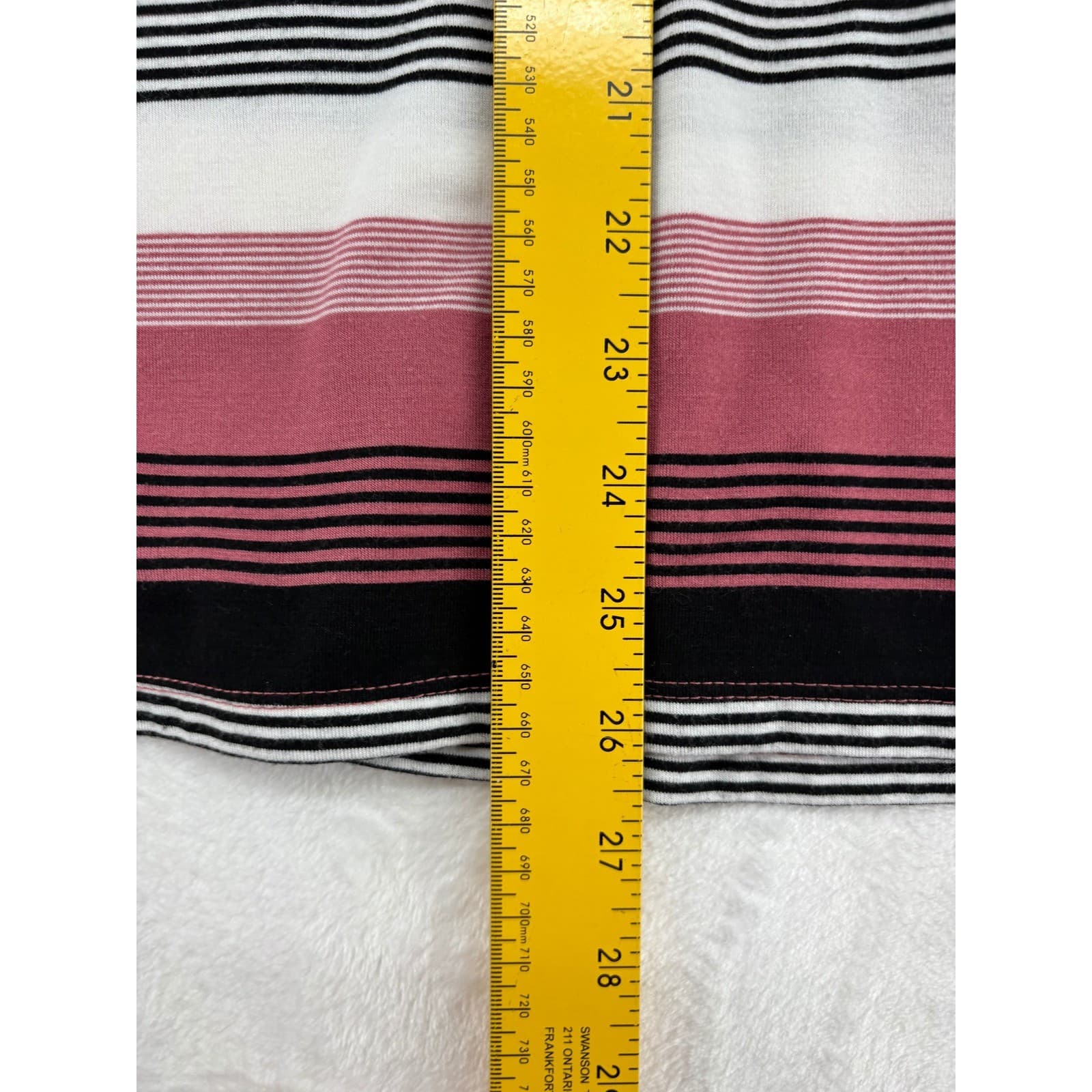 N Touch Top Womens S Shirt Pink Striped Long Sleeve Button Cuff 4658 - Thumbnail 5