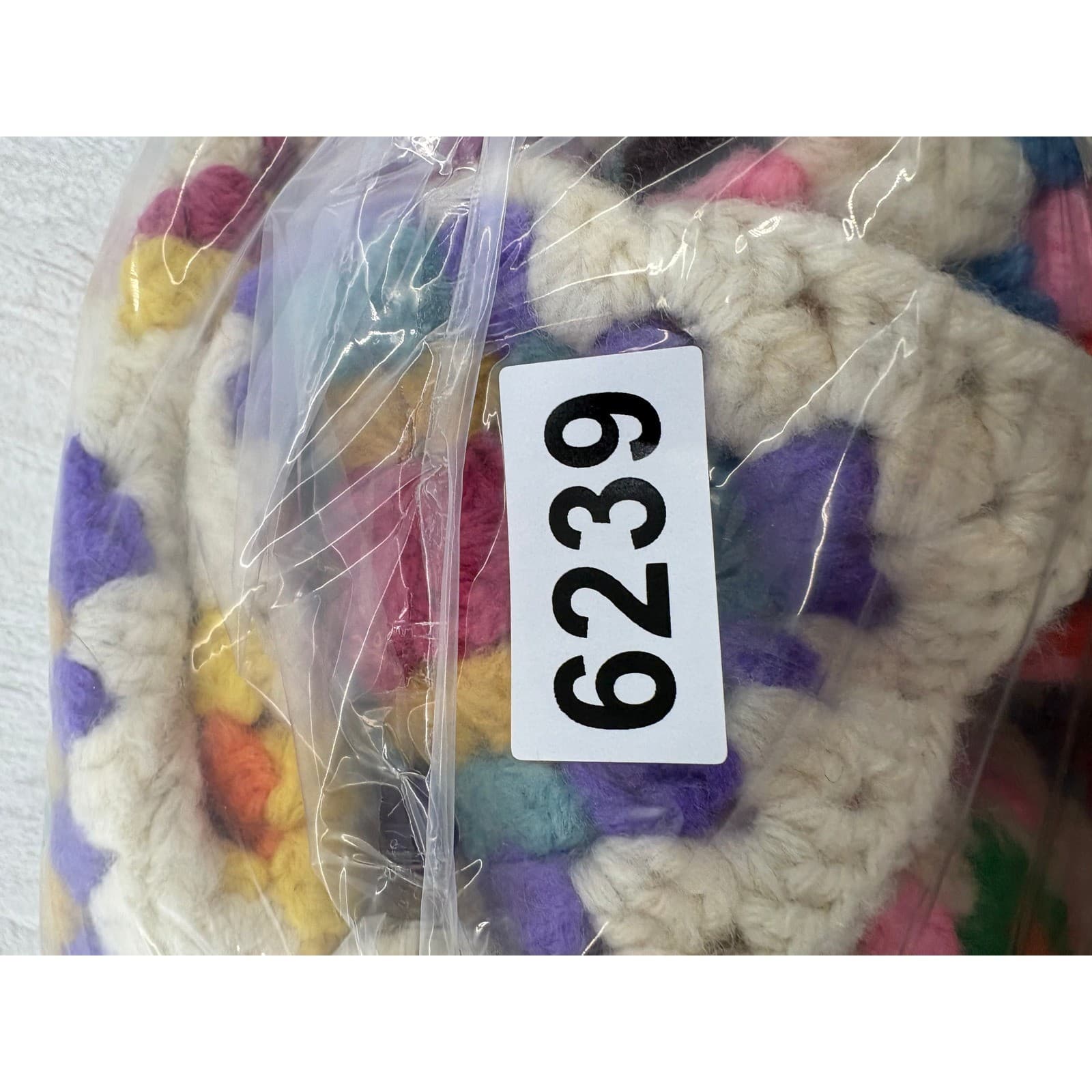 Unbranded Crochet Blanket Womens 34x34 Blanket Multi-Color Granny Square Throw - Thumbnail 5