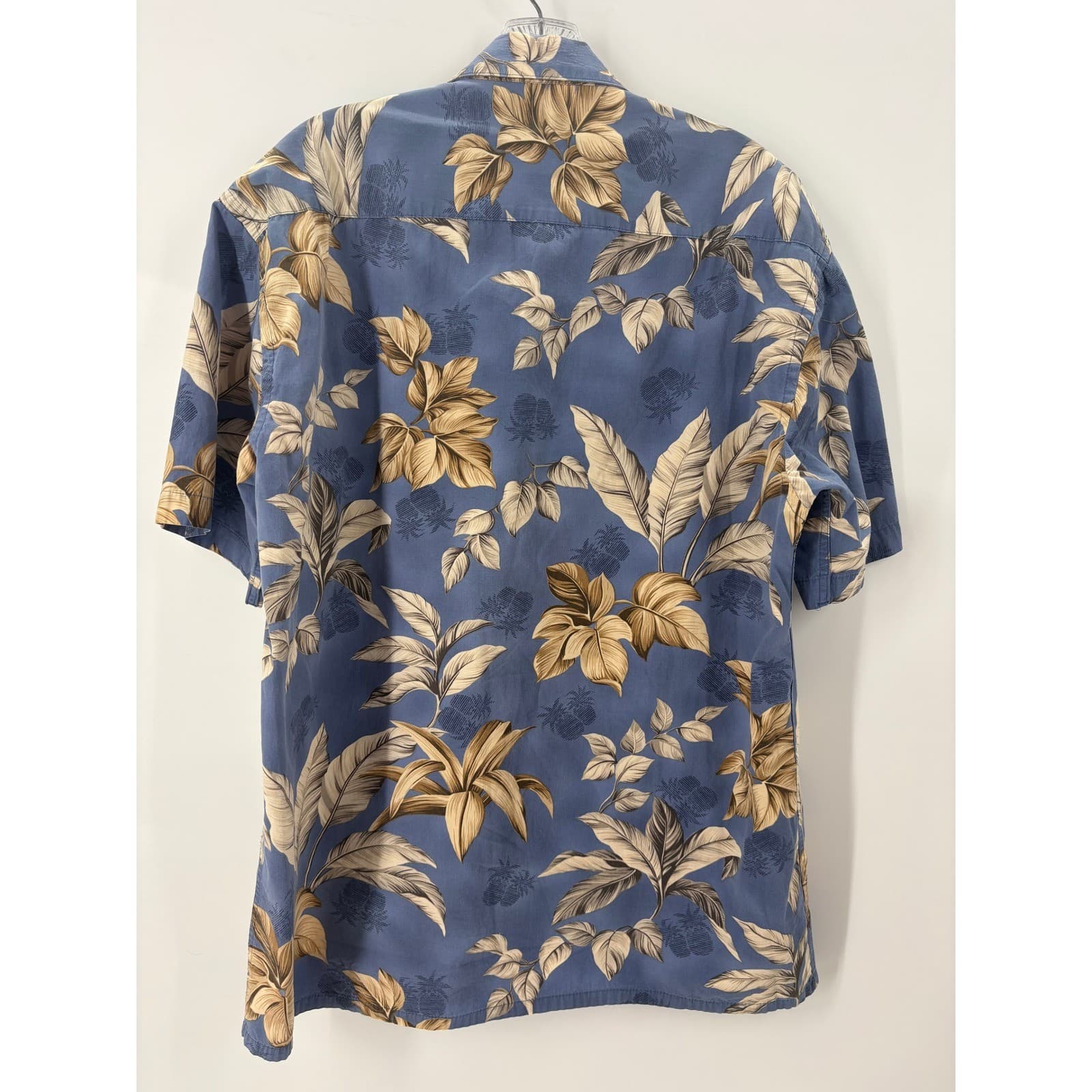 Pierre Cardin Men's Blue Floral Short Sleeve Button Up Shirt Size M - Thumbnail 4