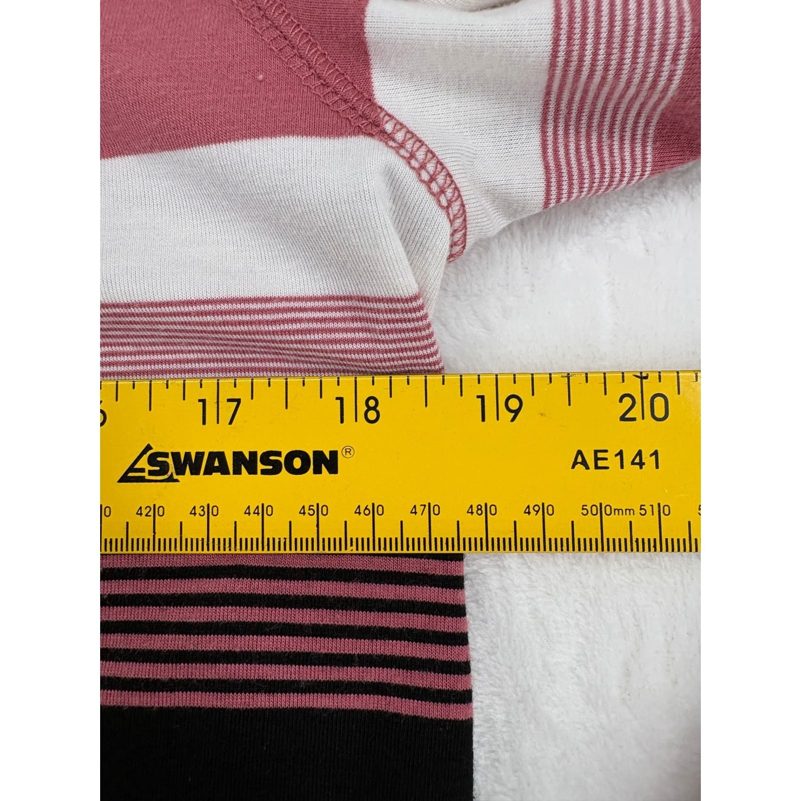 N Touch Top Womens S Shirt Pink Striped Long Sleeve Button Cuff 4658 - Thumbnail 4